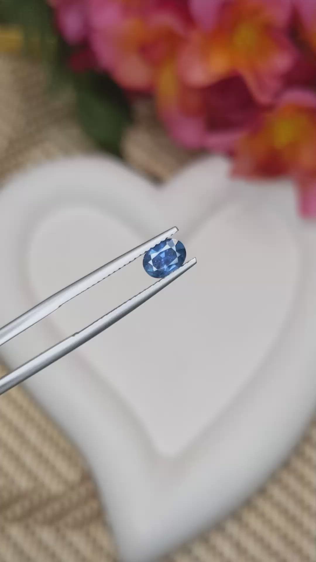 0.72 Ct. Blue Sapphire from Ceylon (Sri Lanka) Size Video