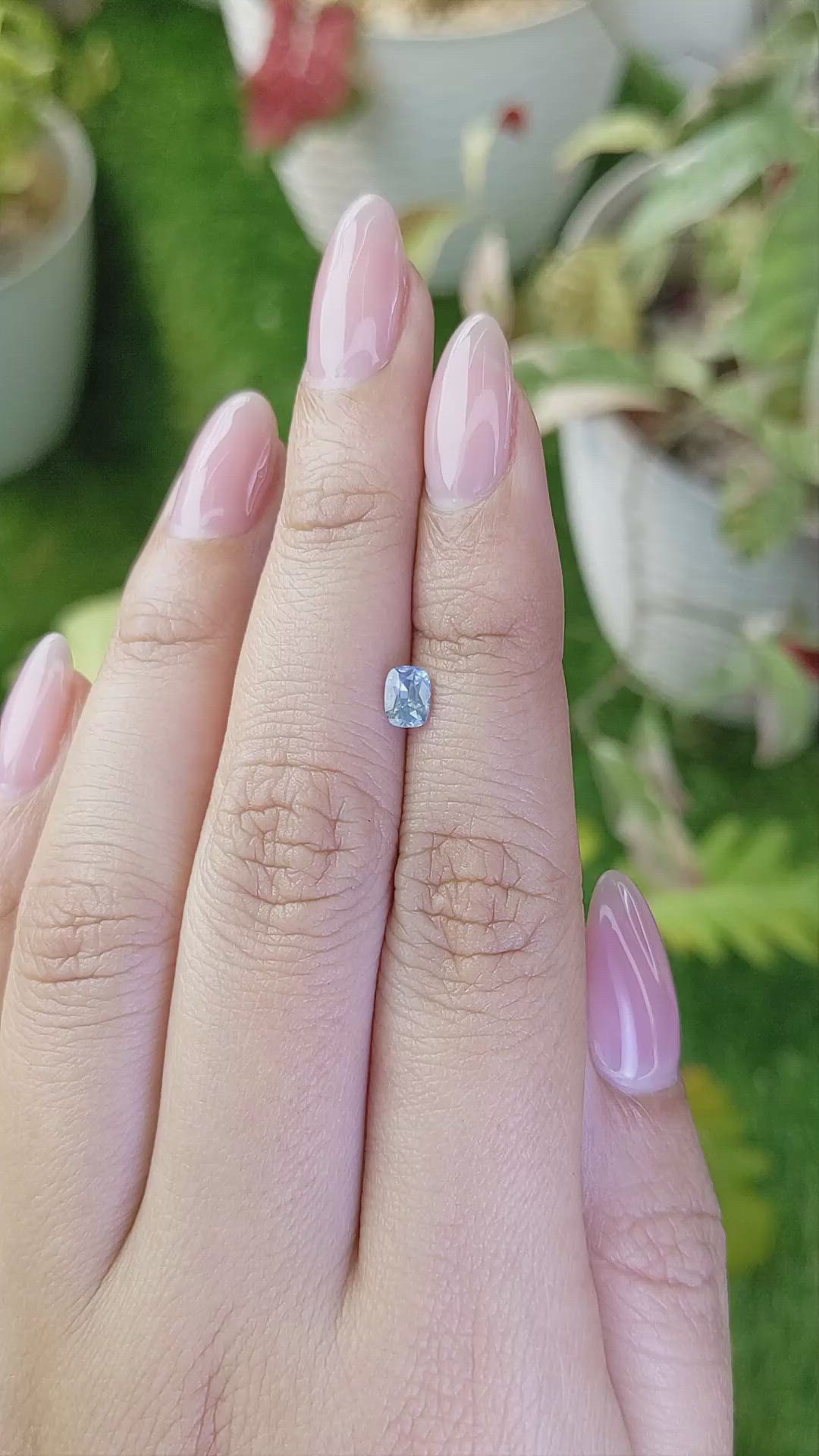 0.48 Ct. Blue Sapphire from Ceylon (Sri Lanka) Size Video