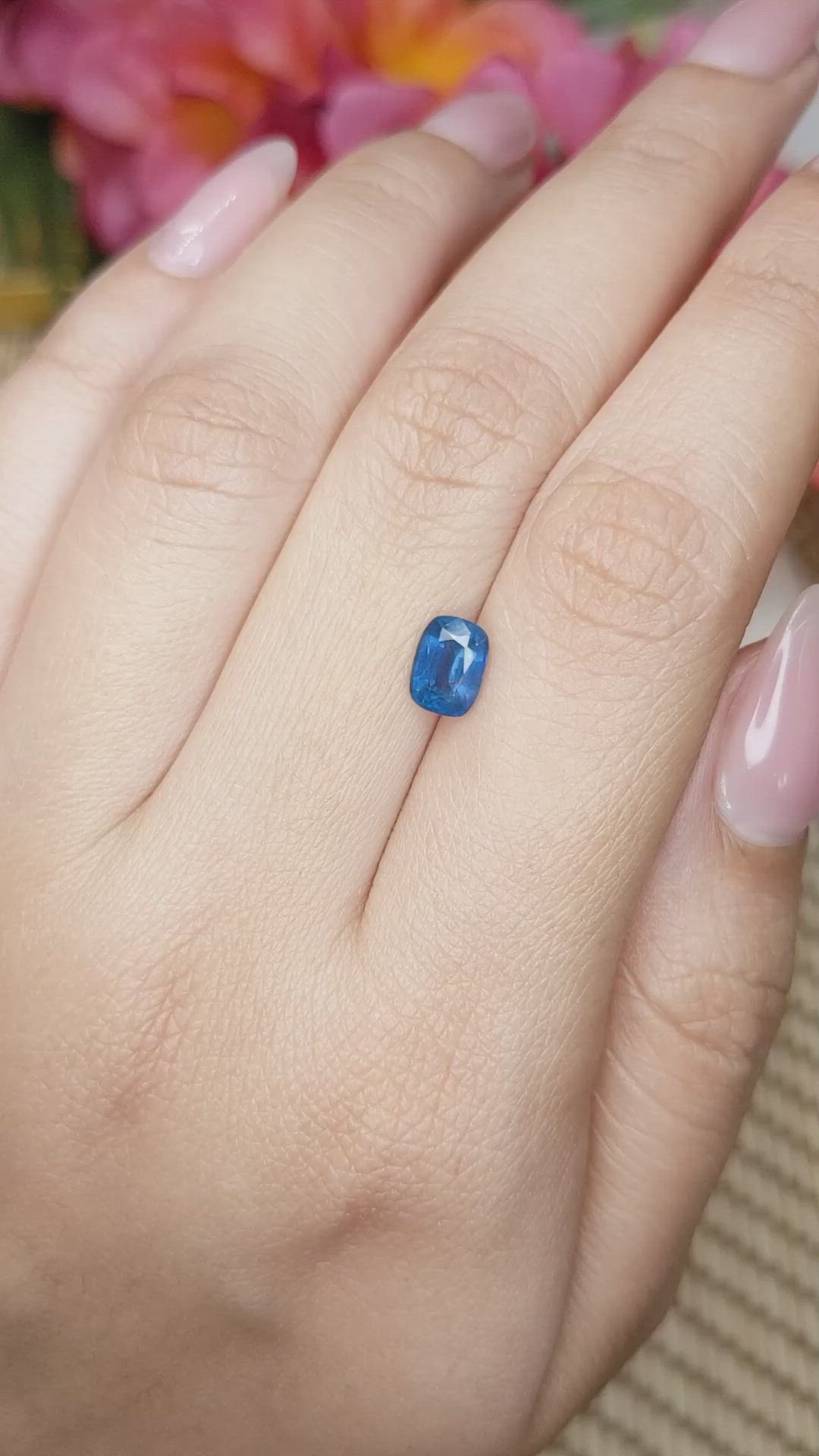 1.21 Ct. Greenish Blue Sapphire from Ceylon (Sri Lanka) Size Video
