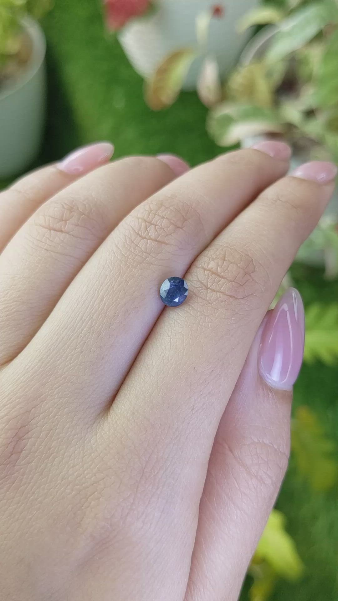 0.91 Ct. Blue Sapphire from Ceylon (Sri Lanka) Size Video