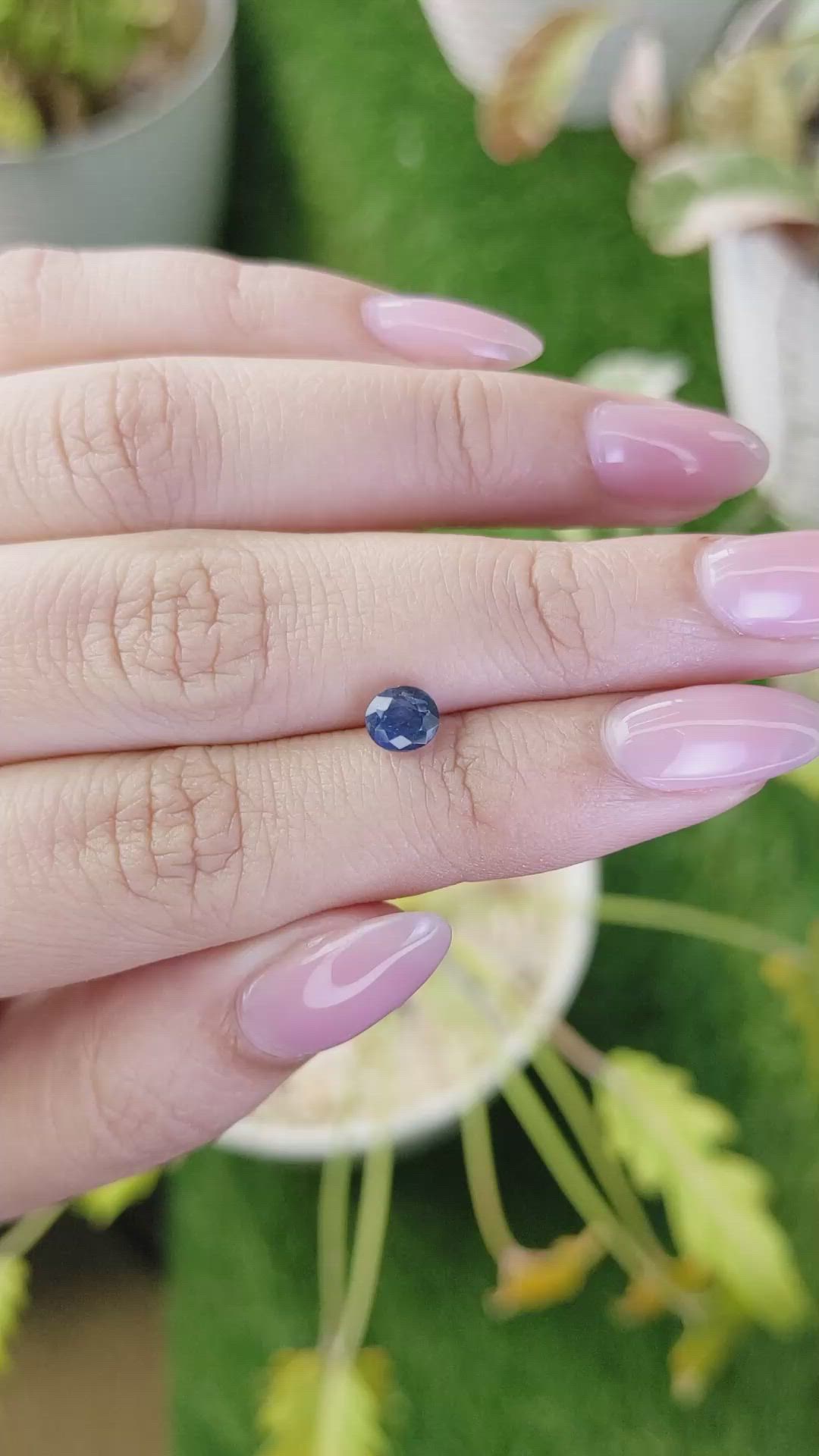 0.91 Ct. Blue Sapphire from Ceylon (Sri Lanka) Size Video