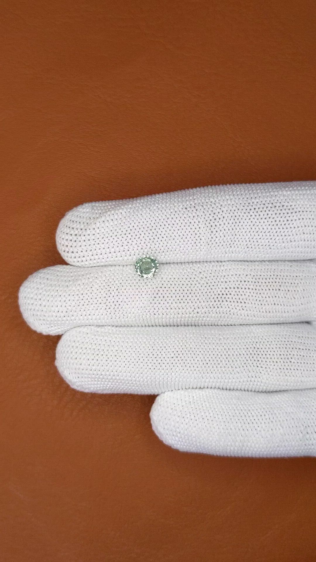 0.79 Ct. Green Sapphire from Ceylon (Sri Lanka) Size Video