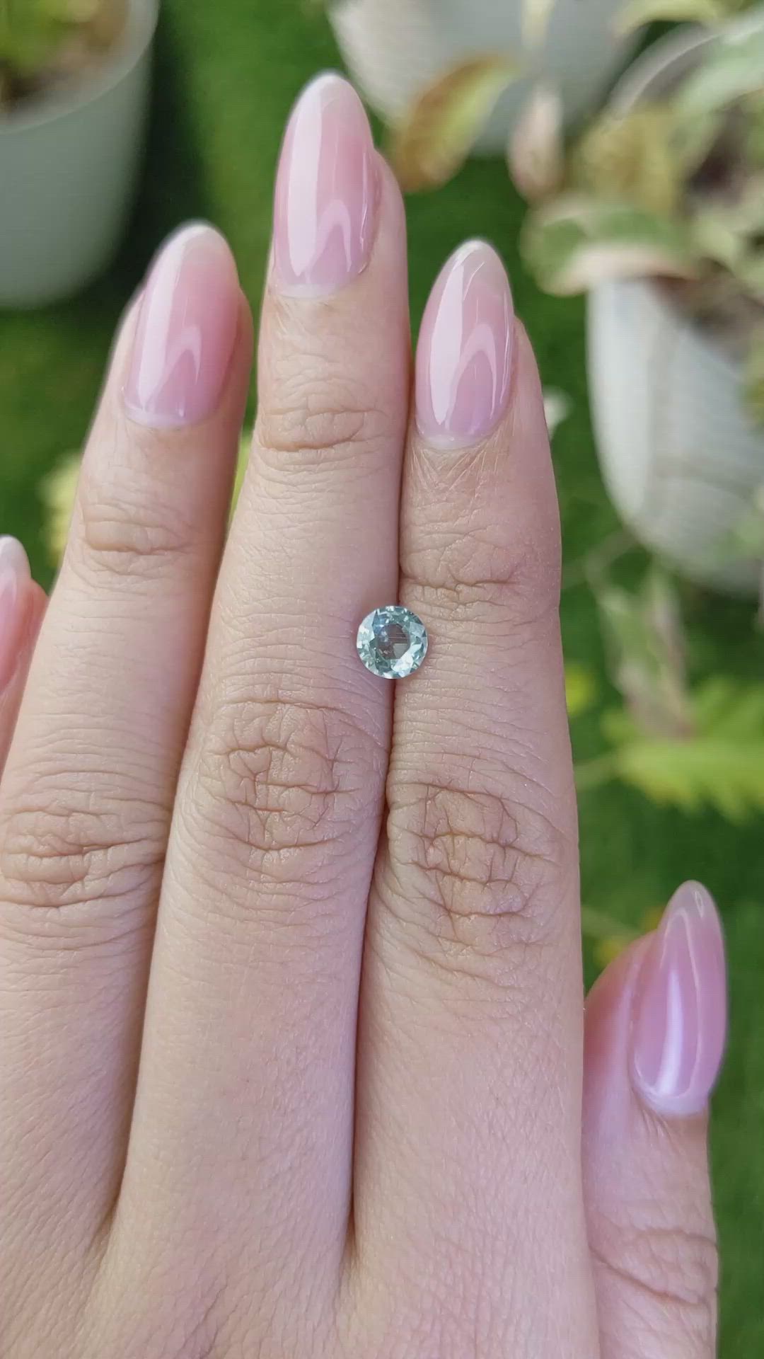0.79 Ct. Green Sapphire from Ceylon (Sri Lanka) Size Video