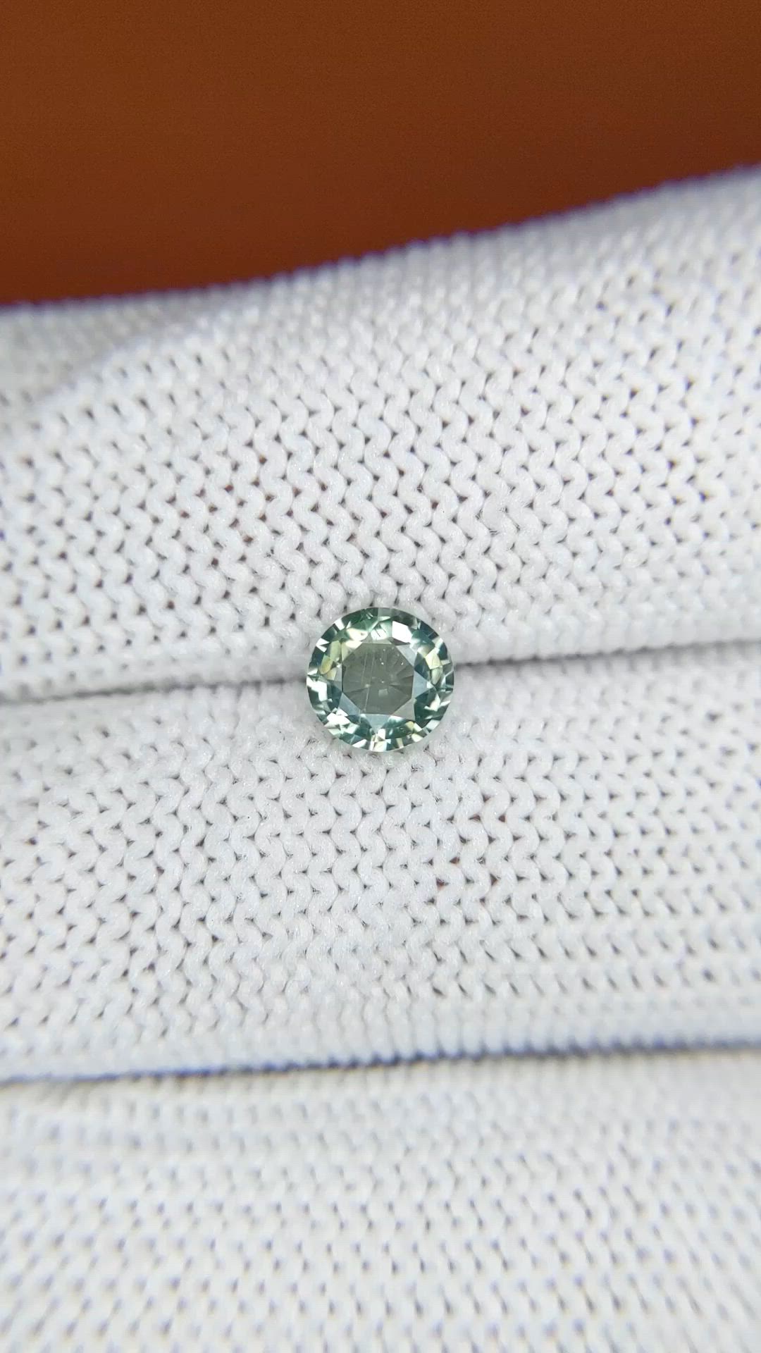 0.79 Ct. Green Sapphire from Ceylon (Sri Lanka) Size Video