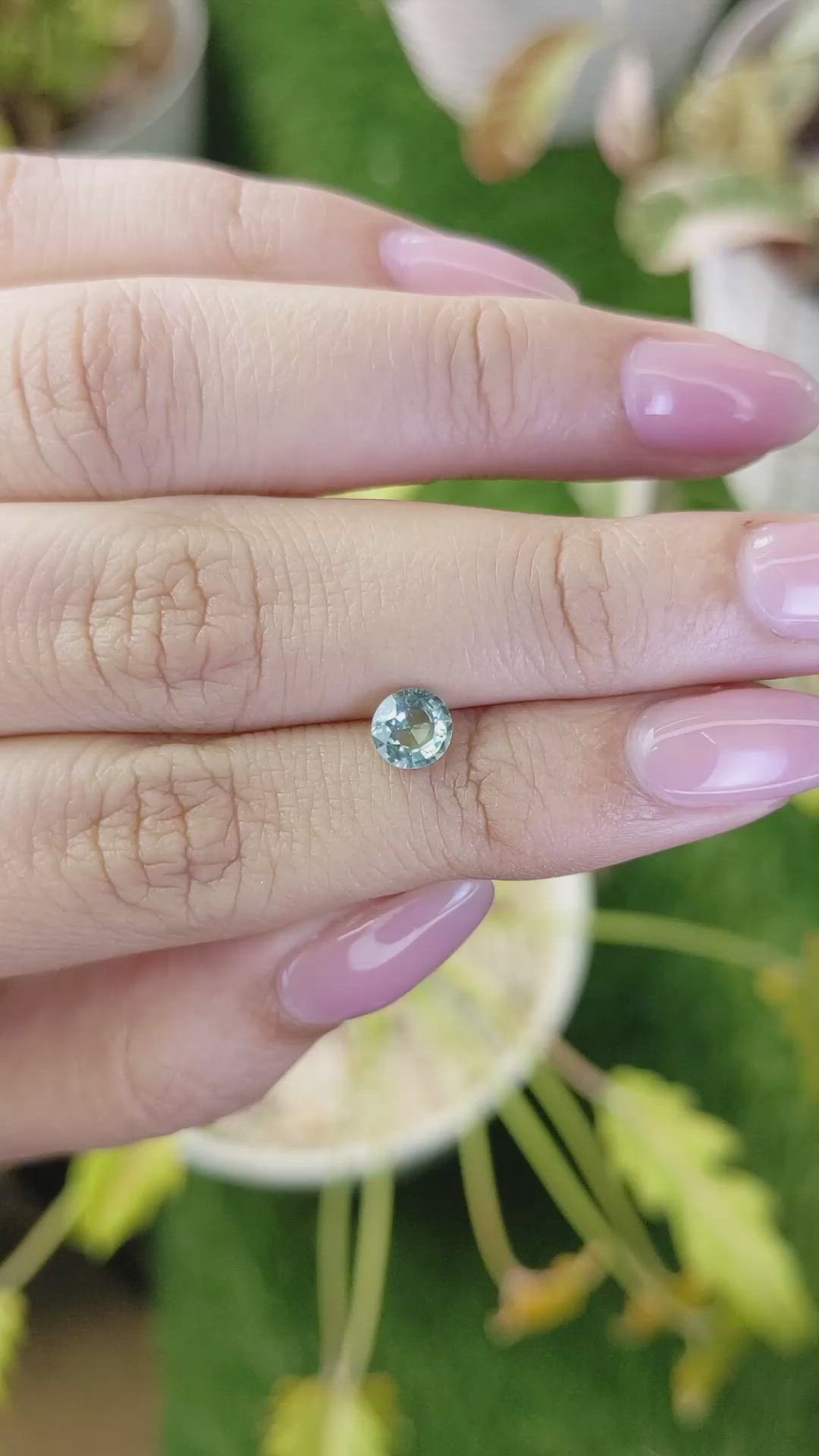 0.79 Ct. Green Sapphire from Ceylon (Sri Lanka) Size Video