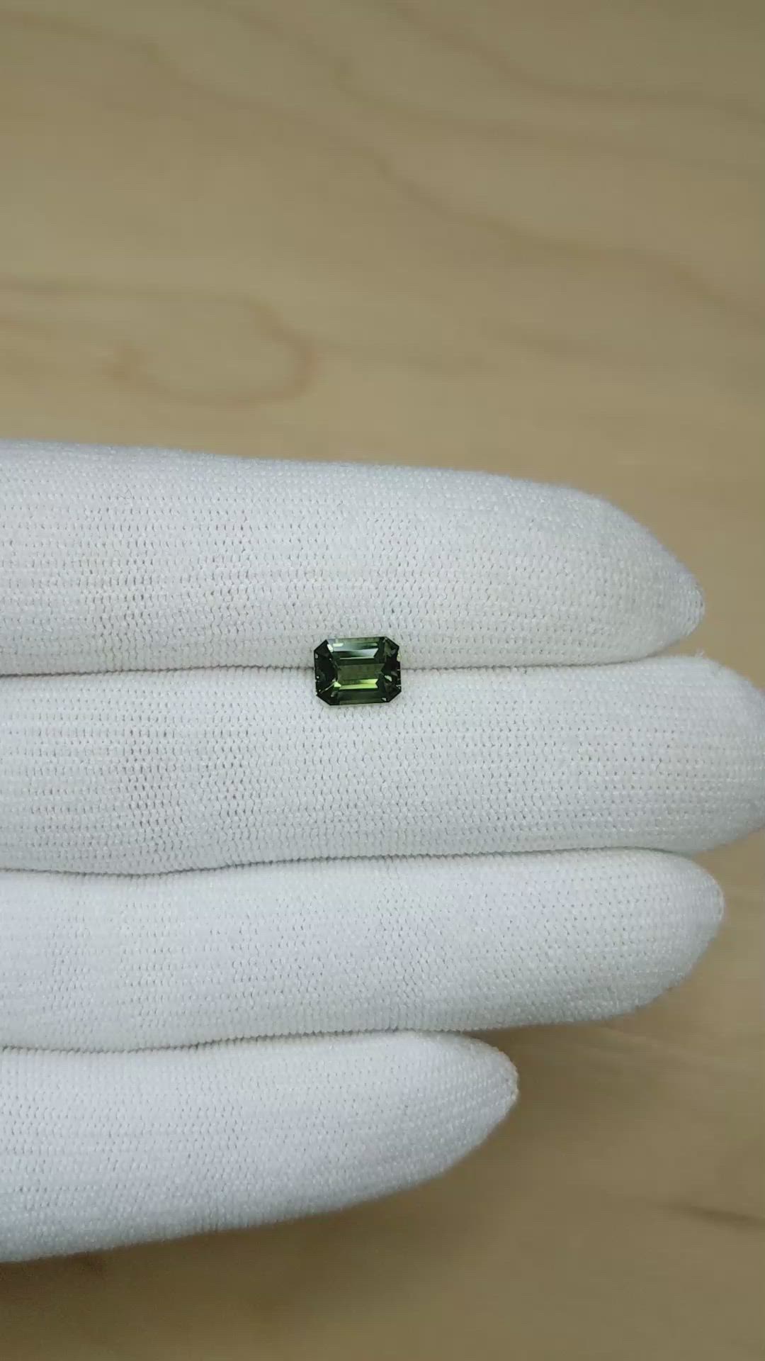 1.60 Ct. Yellowish Green Sapphire from Madagascar Size Video