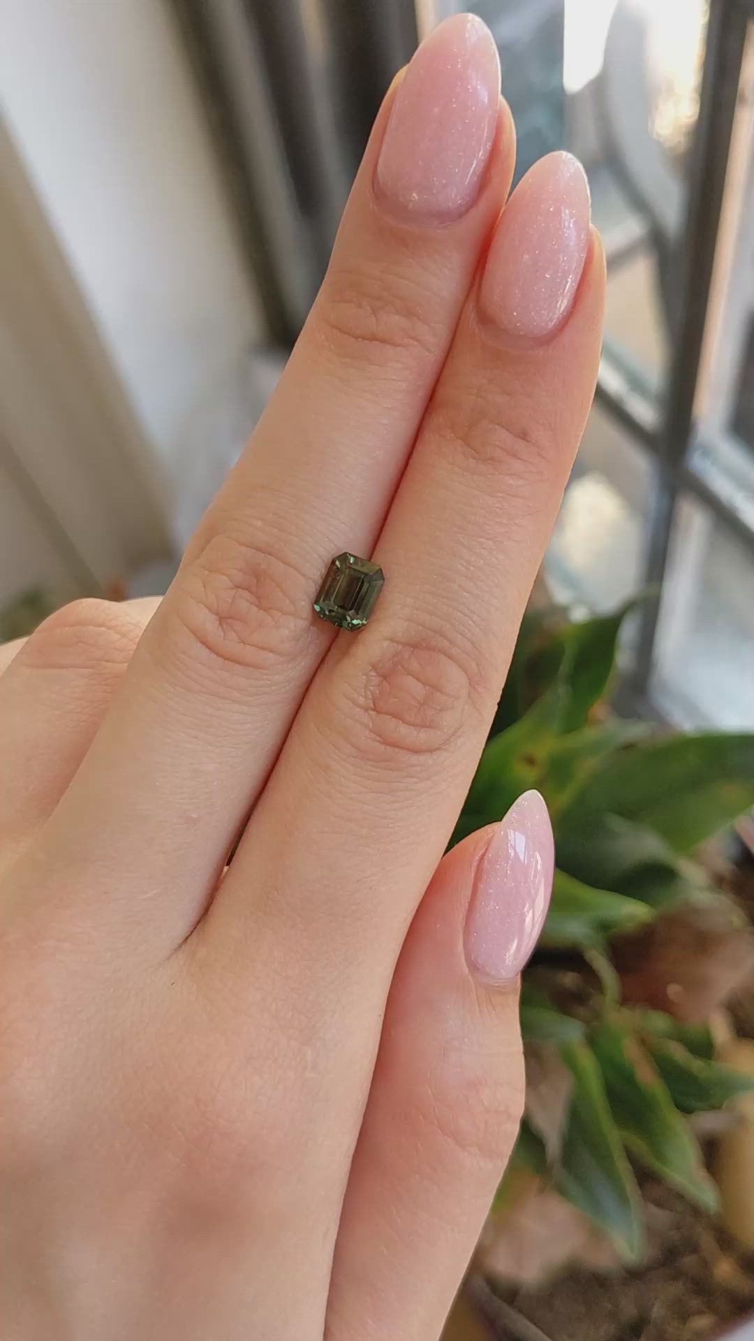 1.60 Ct. Yellowish Green Sapphire from Madagascar Size Video