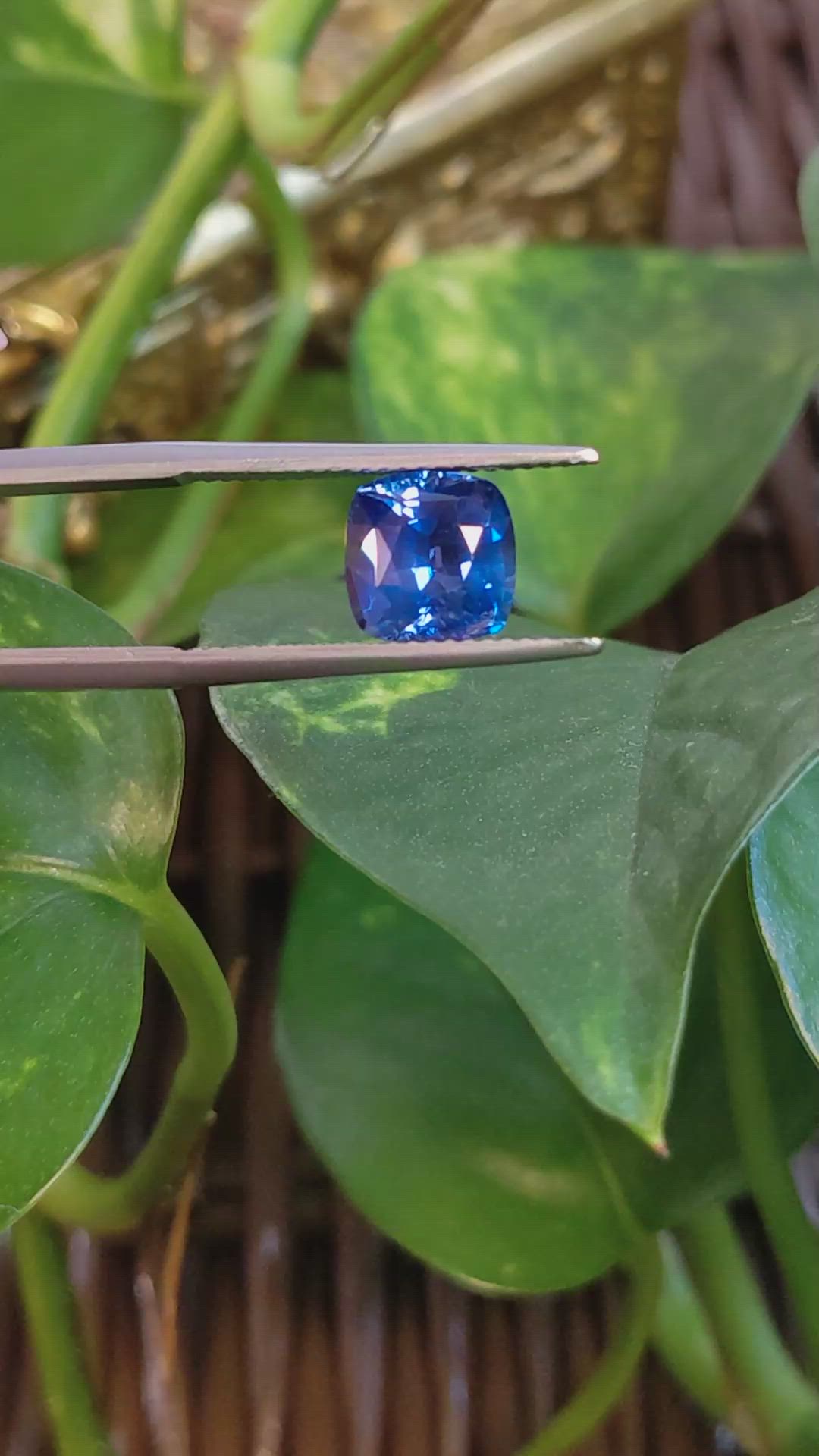 2.87 Ct. Blue Sapphire from Ceylon (Sri Lanka) Size Video