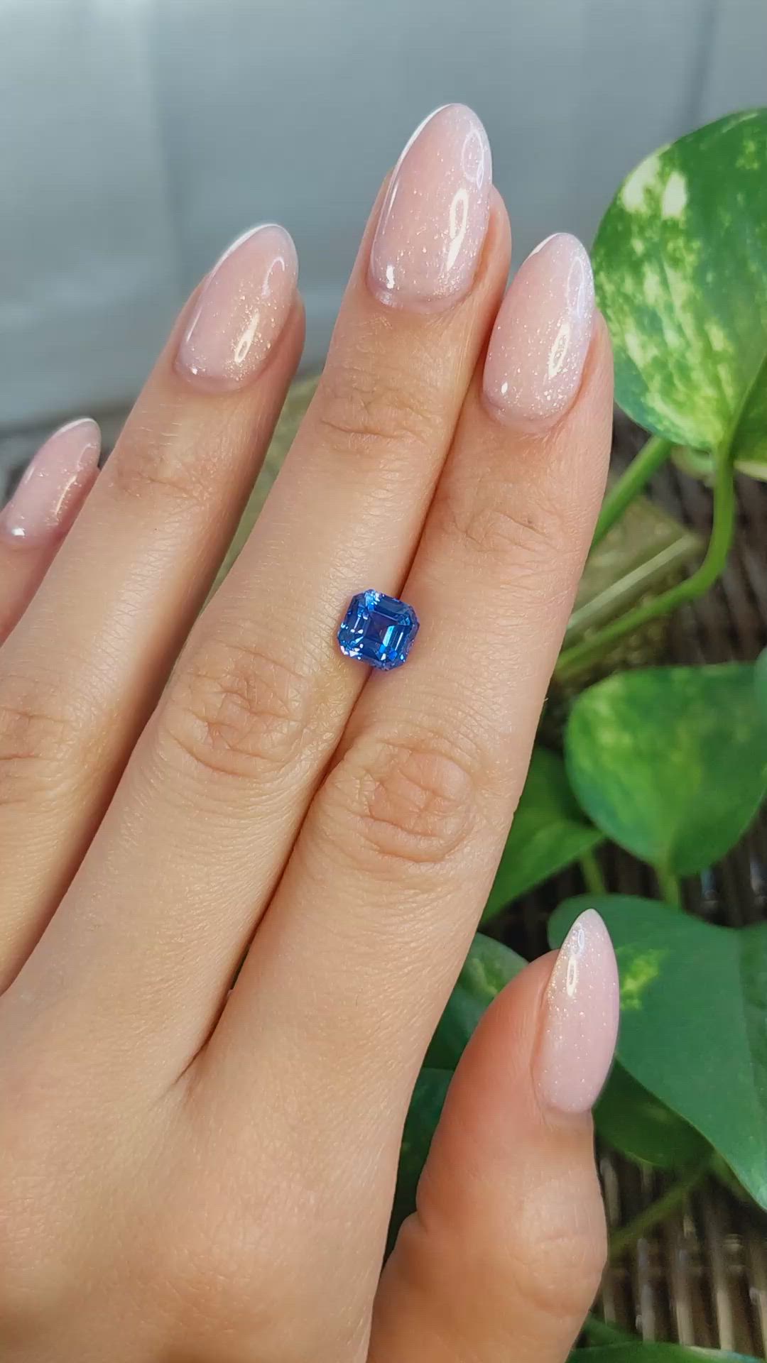 2.65 Ct. Blue Sapphire from Ceylon (Sri Lanka) Size Video
