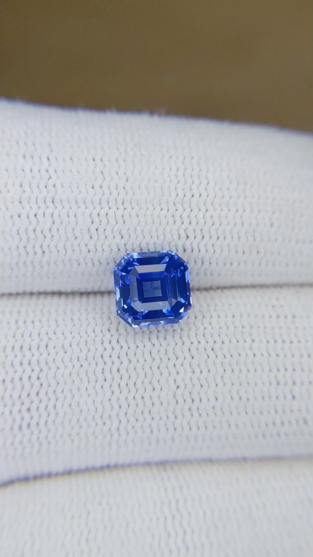 2.65 Ct. Blue Sapphire from Ceylon (Sri Lanka) Size Video