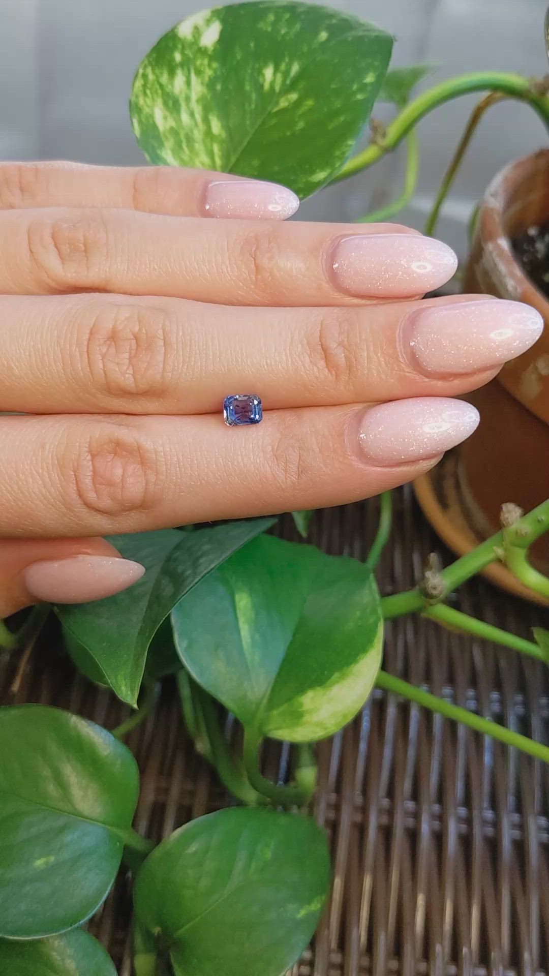 1.06 Ct. Bi Color / Parti Sapphire from Ceylon (Sri Lanka) Size Video