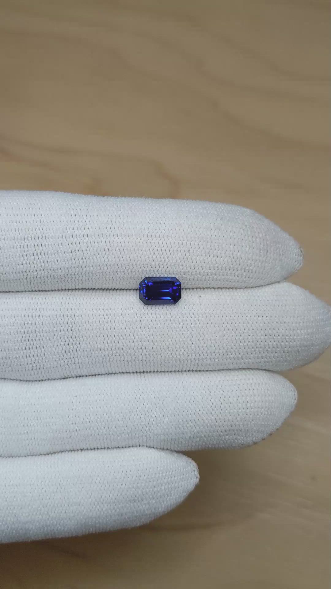 1.80 Ct. Blue Sapphire from Ceylon (Sri Lanka) Size Video