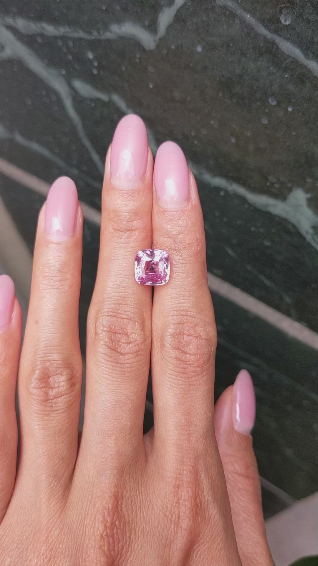 5.07 Ct. Purplish Pink Sapphire from Ceylon (Sri Lanka) Size Video