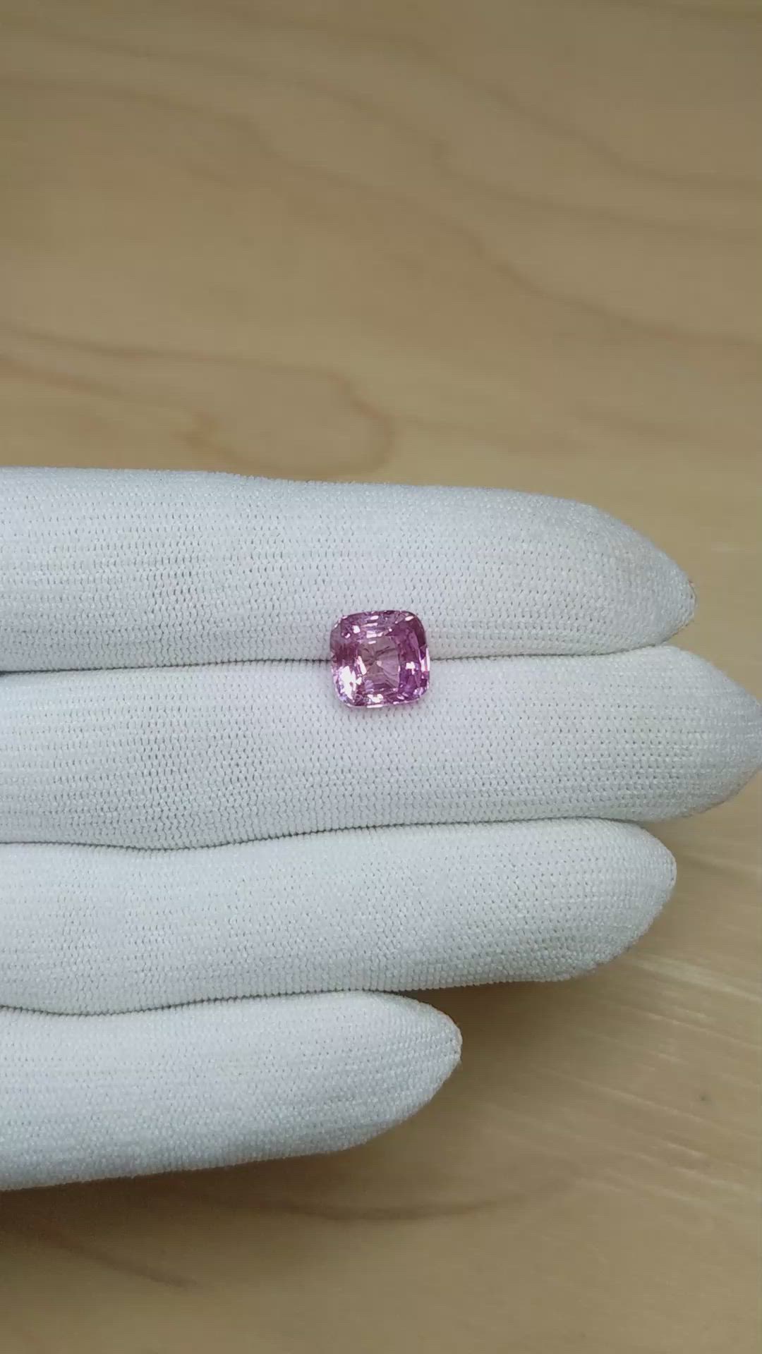 5.07 Ct. Purplish Pink Sapphire from Ceylon (Sri Lanka) Size Video