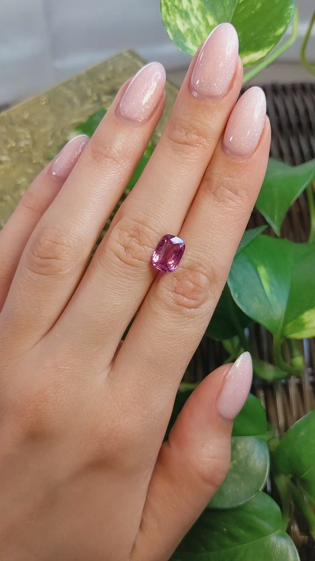 3.01 Ct. Pink Sapphire from Ceylon (Sri Lanka) Size Video