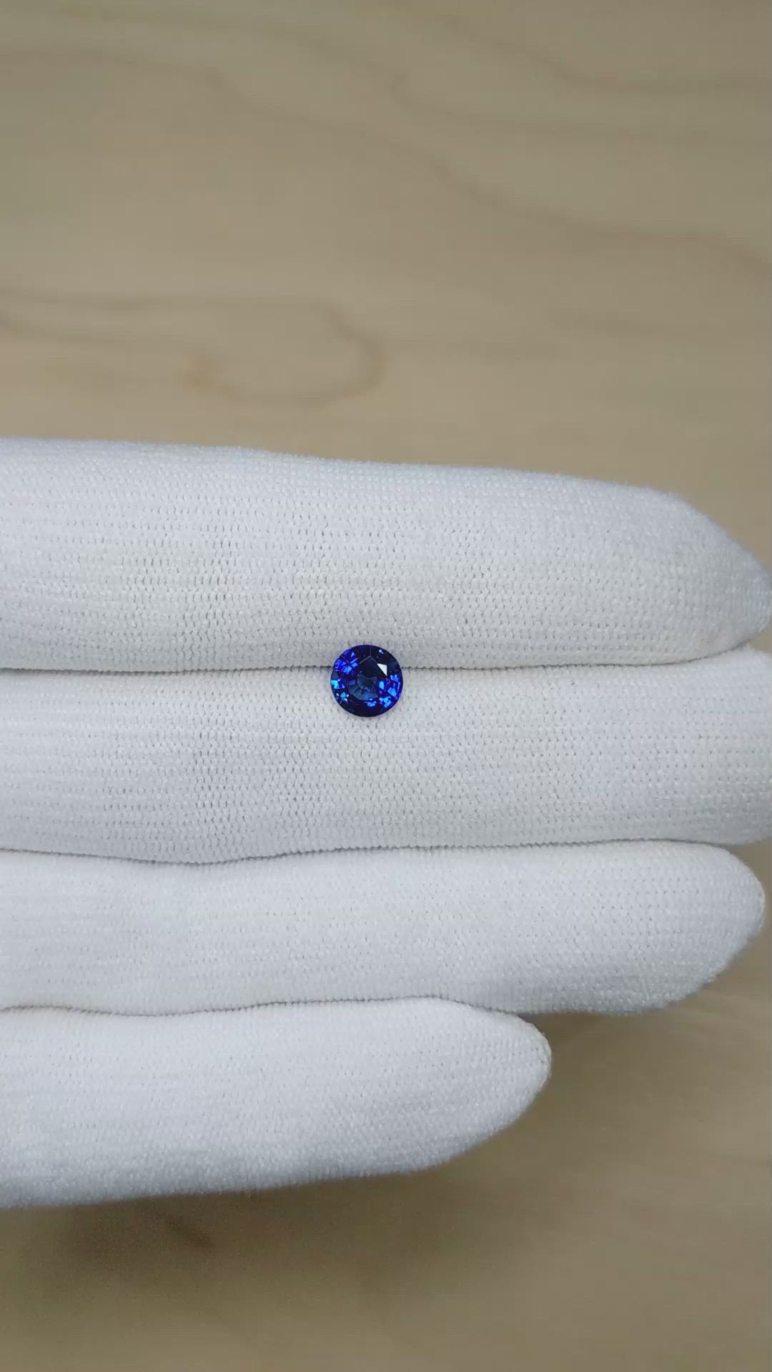 1.24 Ct. Blue Sapphire from Ceylon (Sri Lanka) Size Video