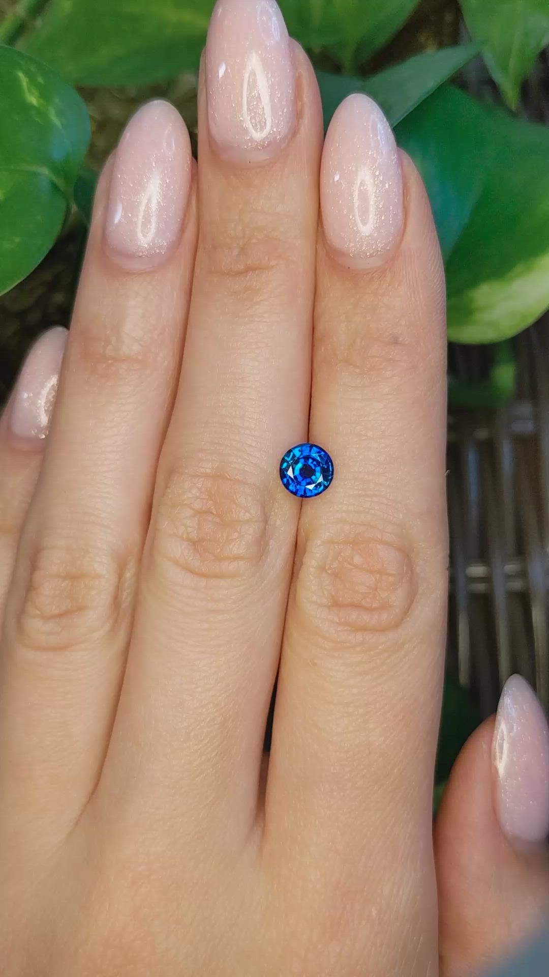 1.24 Ct. Blue Sapphire from Ceylon (Sri Lanka) Size Video