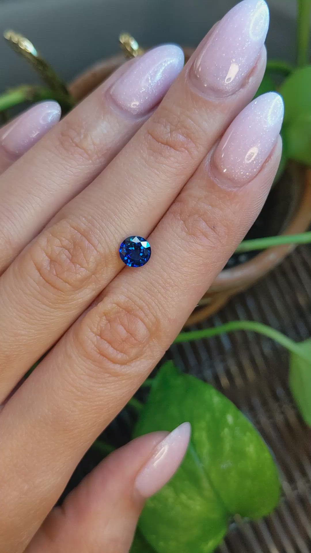 1.24 Ct. Blue Sapphire from Ceylon (Sri Lanka) Size Video