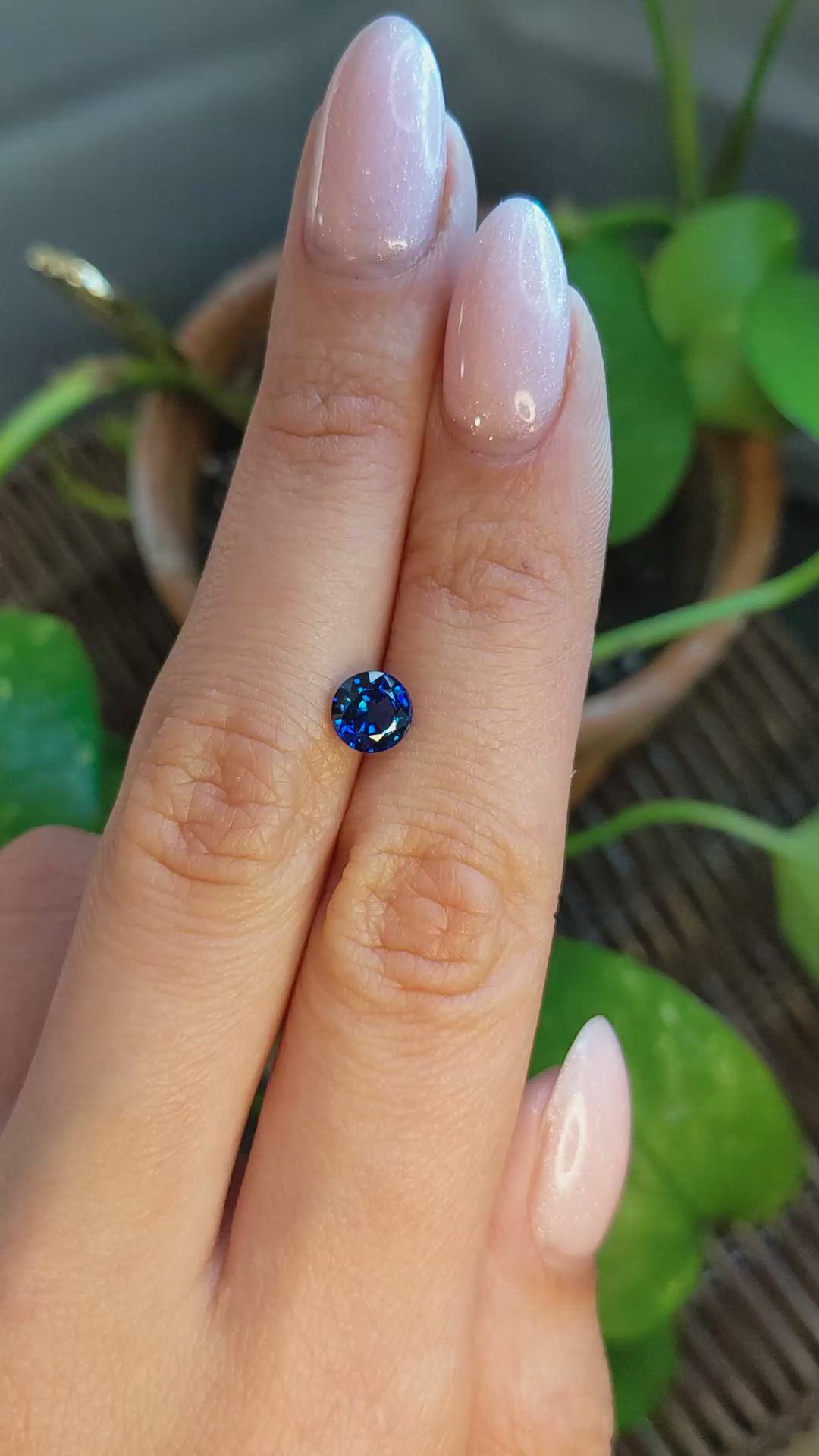 1.24 Ct. Blue Sapphire from Ceylon (Sri Lanka) Size Video