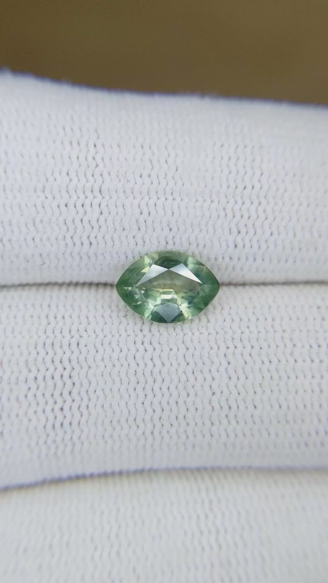 1.58 Ct. Green Sapphire from Montana Size Video