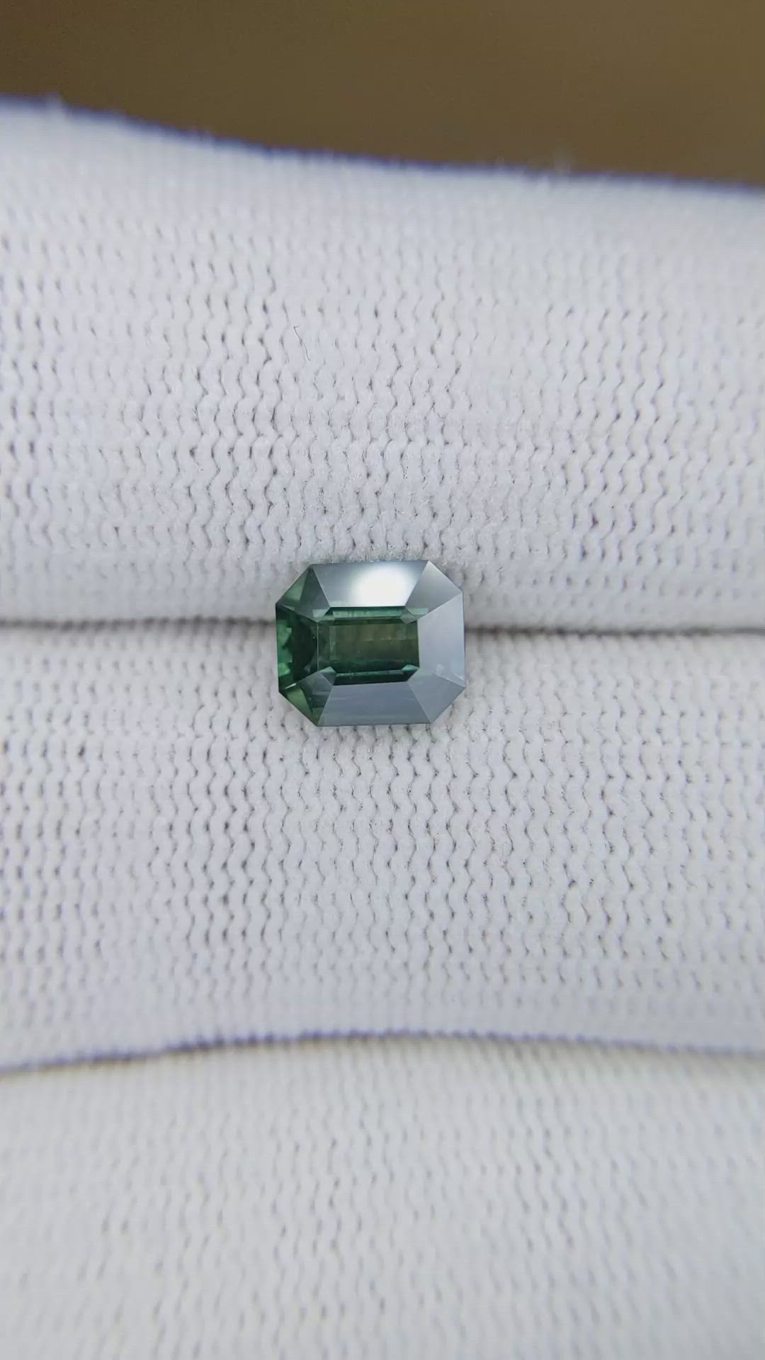 1.77 Ct. Bluish Green Sapphire from Montana Size Video