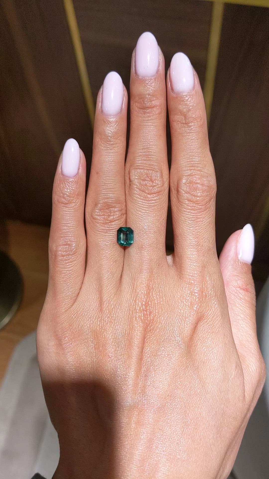 1.77 Ct. Bluish Green Sapphire from Montana Size Video