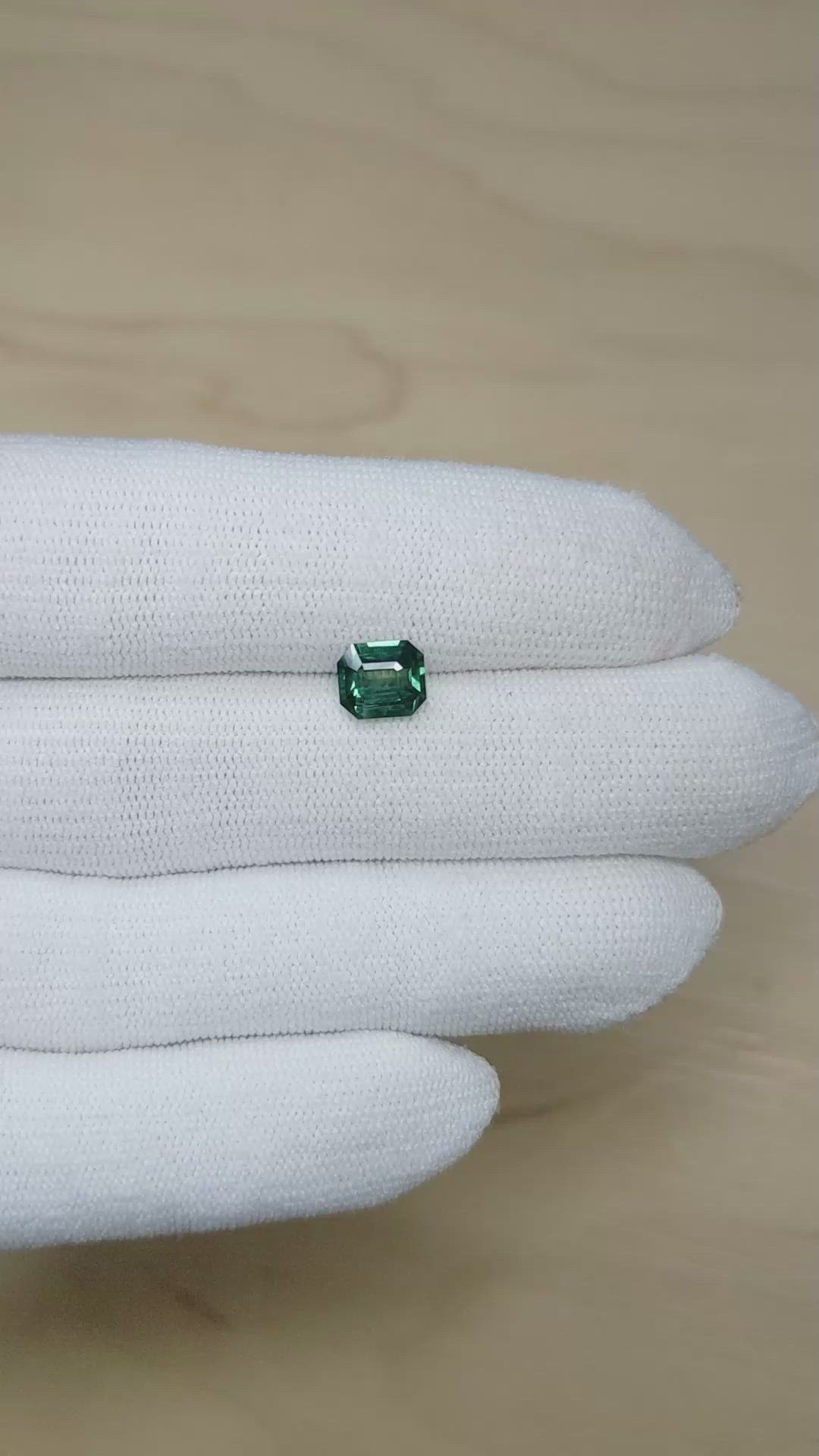 1.77 Ct. Bluish Green Sapphire from Montana Size Video