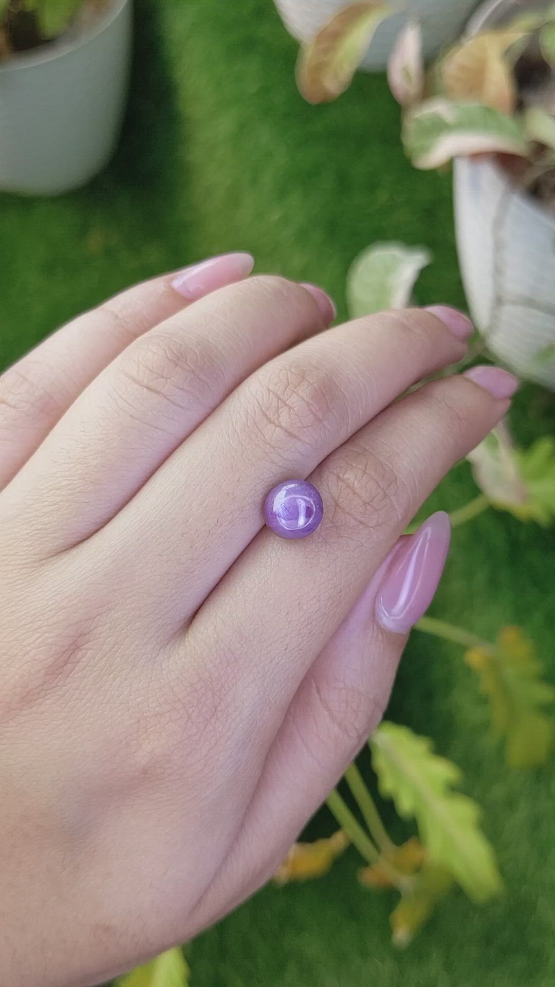 5.11 Ct. Purple Star Sapphire from Ceylon (Sri Lanka) Size Video