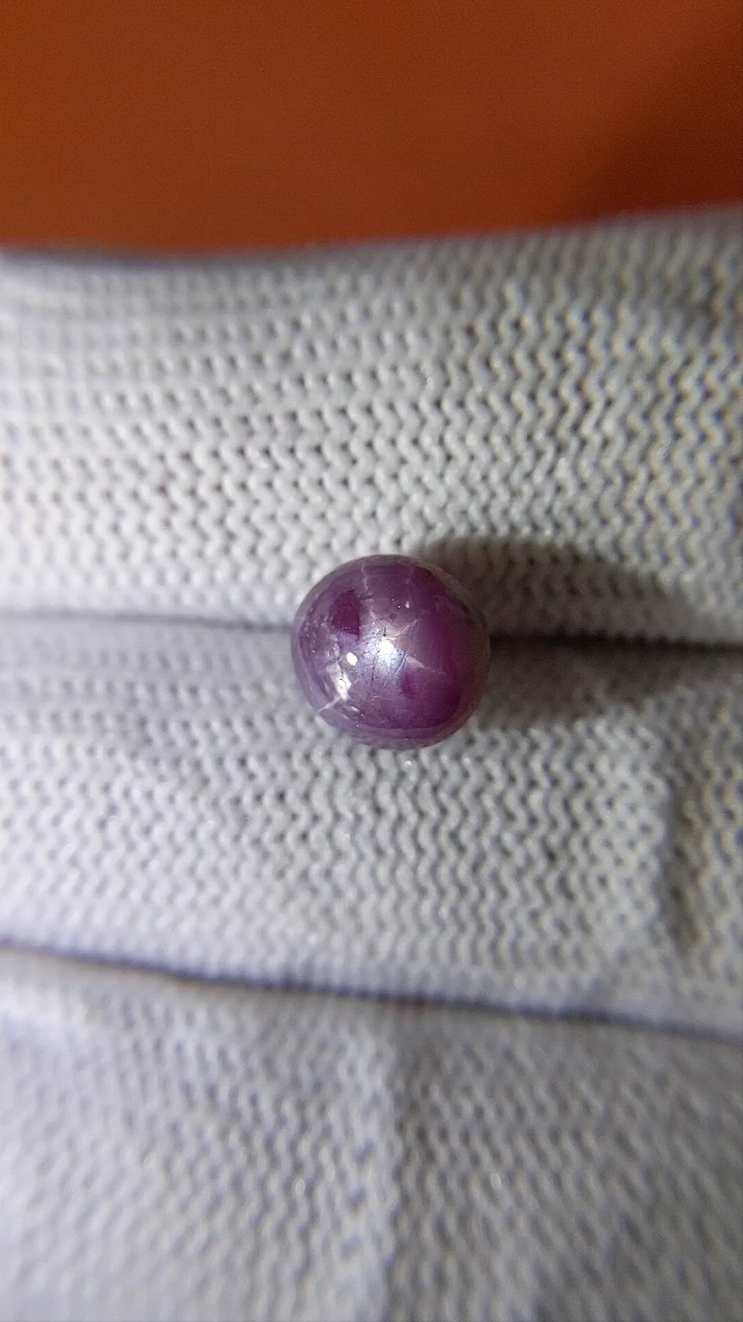 5.11 Ct. Purple Star Sapphire from Ceylon (Sri Lanka) Size Video