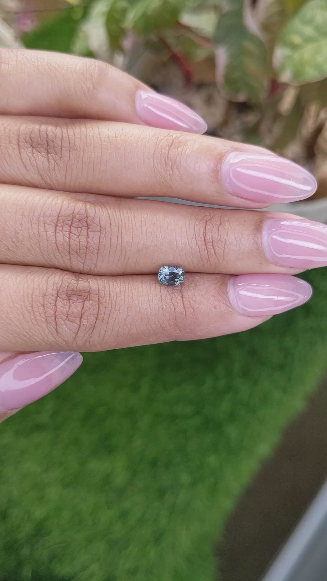 0.65 Ct. Bluish Green Sapphire from Ceylon (Sri Lanka) Size Video