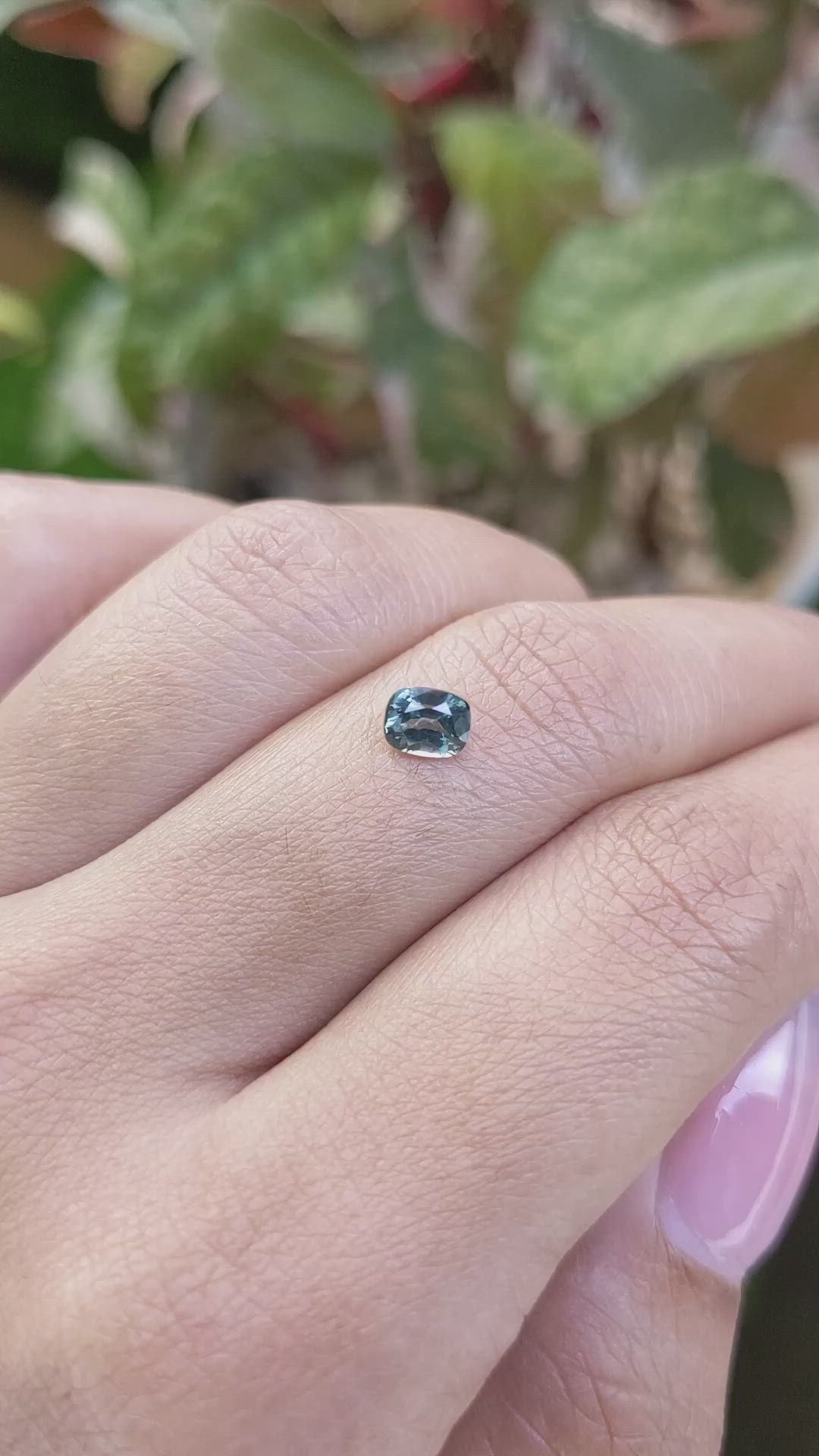 0.65 Ct. Bluish Green Sapphire from Ceylon (Sri Lanka) Size Video