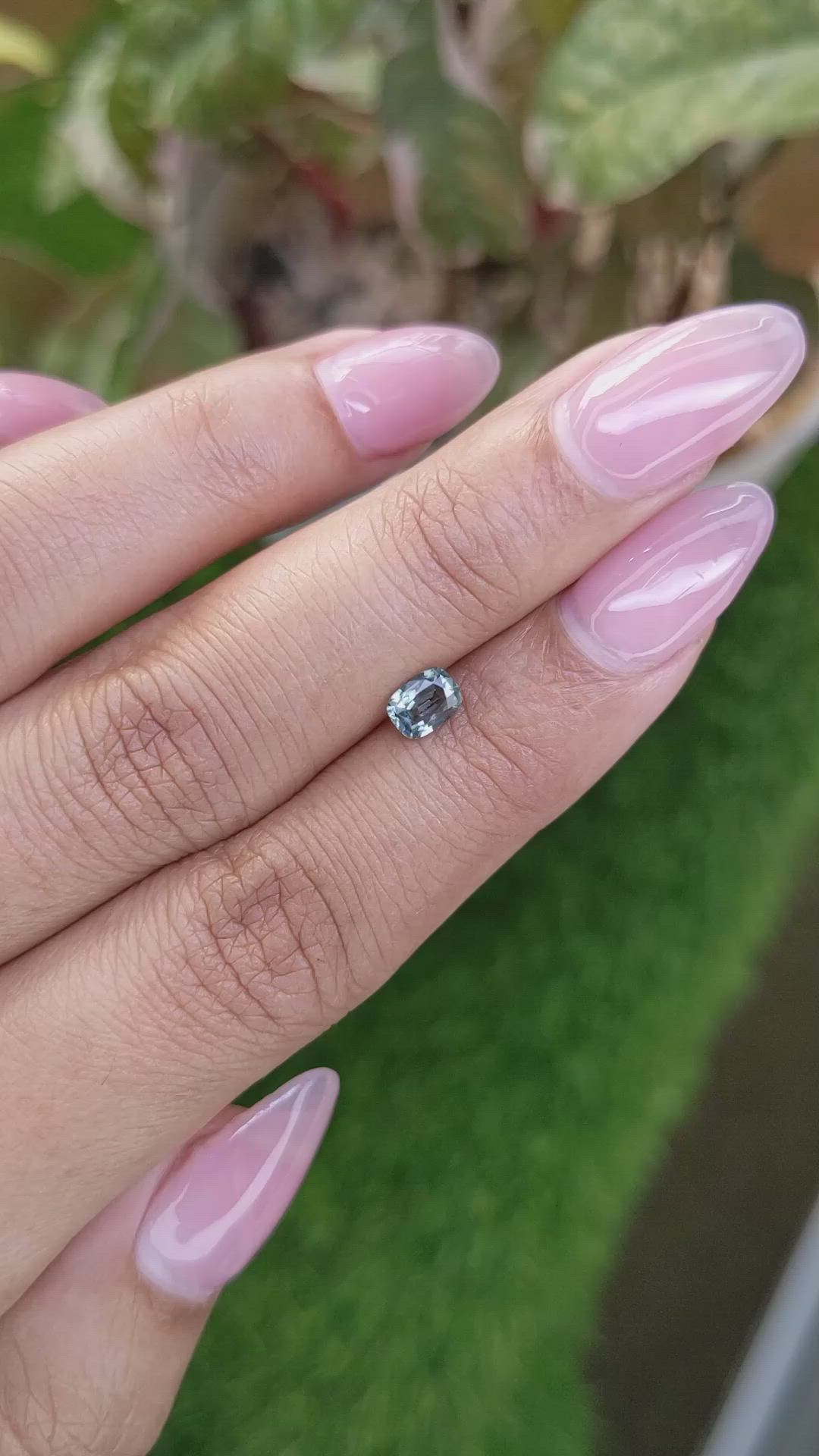 0.54 Ct. Bluish Green Sapphire from Ceylon (Sri Lanka) Size Video