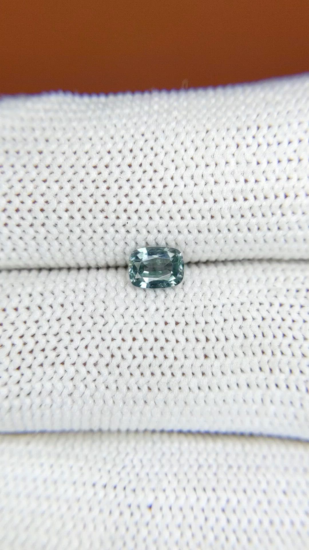 0.54 Ct. Bluish Green Sapphire from Ceylon (Sri Lanka) Size Video