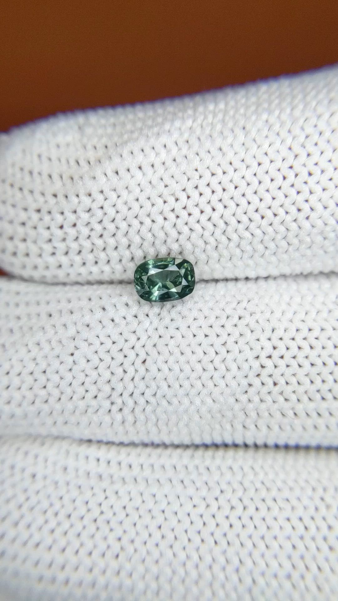 0.55 Ct. Bluish Green Sapphire from Ceylon (Sri Lanka) Size Video