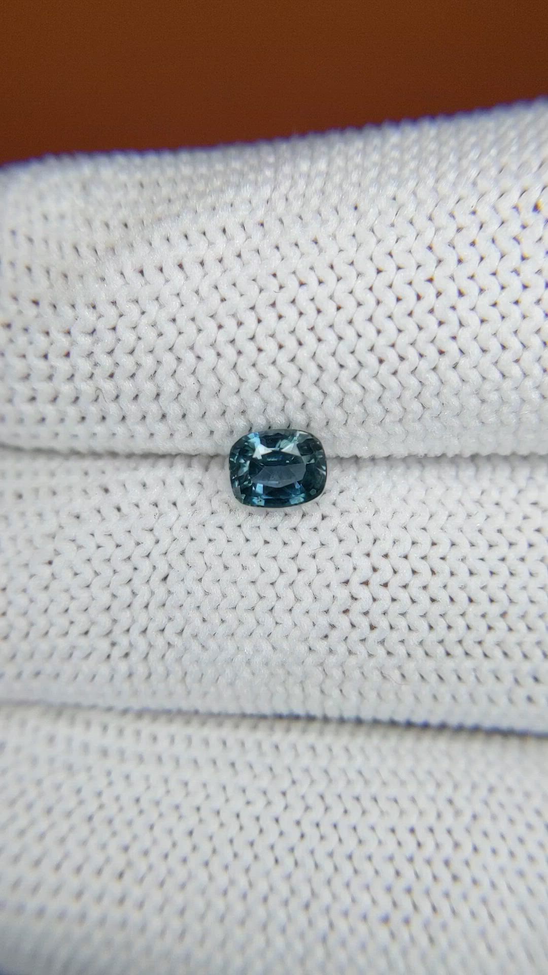 0.57 Ct. Greenish Blue Sapphire from Ceylon (Sri Lanka) Size Video