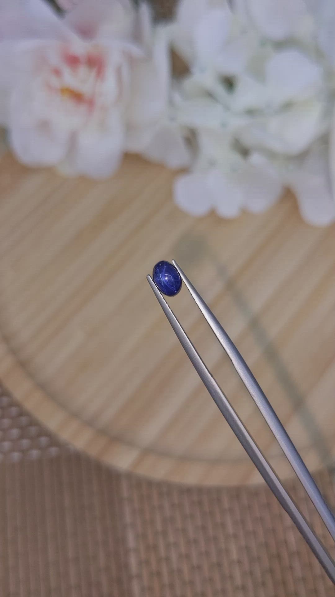 0.97 Ct. Blue Star Sapphire from Ceylon (Sri Lanka) Size Video