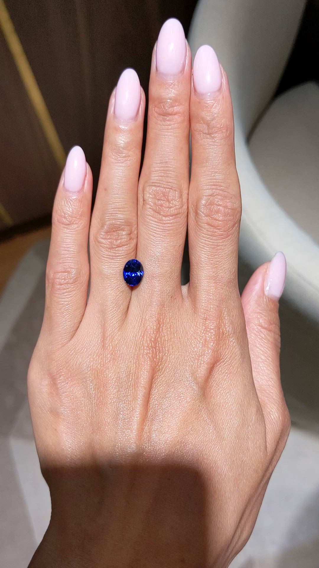 3.04 Ct. Blue Sapphire from Ceylon (Sri Lanka) Size Video