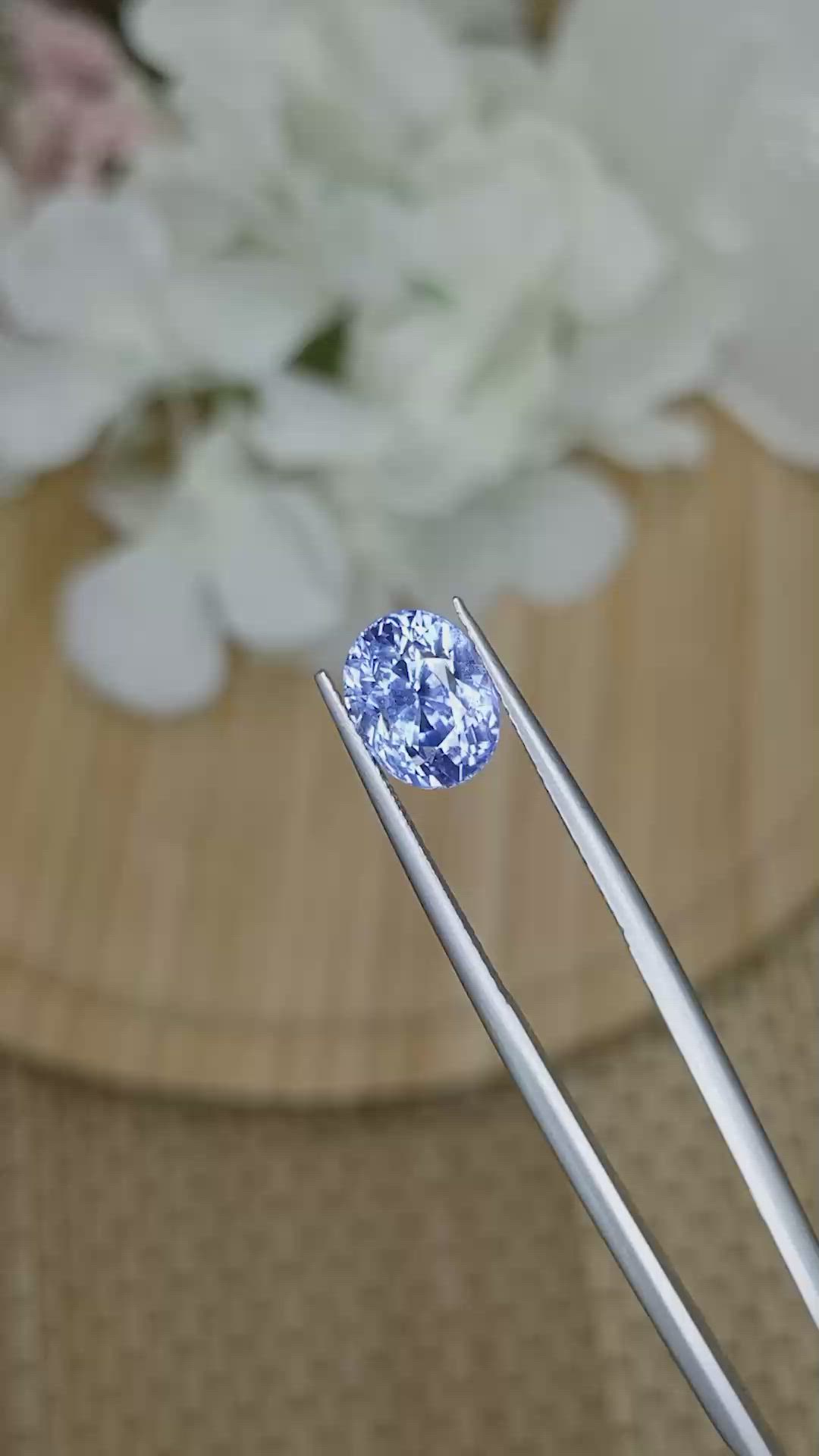 4.08 Ct. Blue Sapphire from Ceylon (Sri Lanka) Size Video
