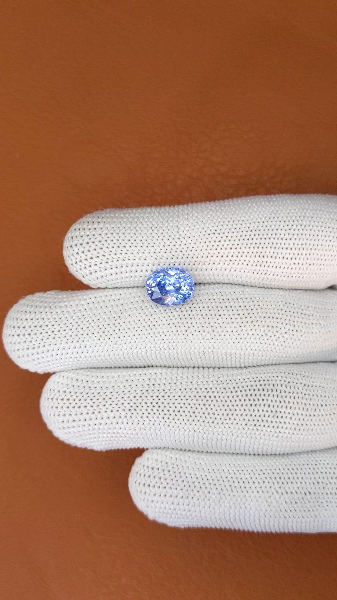 4.08 Ct. Blue Sapphire from Ceylon (Sri Lanka) Size Video
