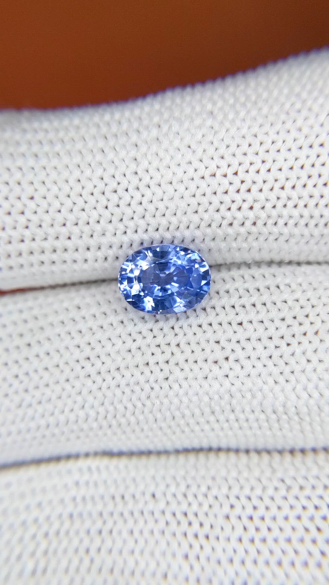 2.17 Ct. Blue Sapphire from Ceylon (Sri Lanka) Size Video