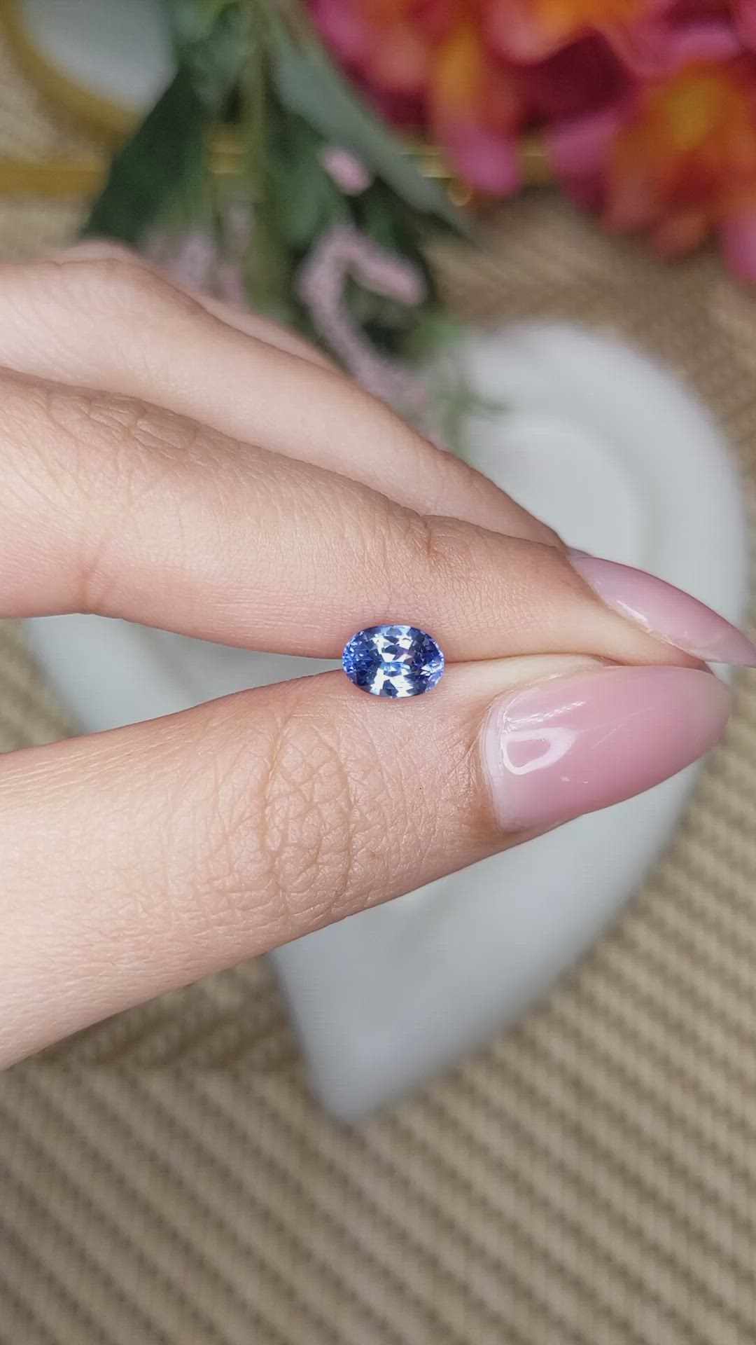 1.15 Ct. Blue Sapphire from Ceylon (Sri Lanka) Size Video