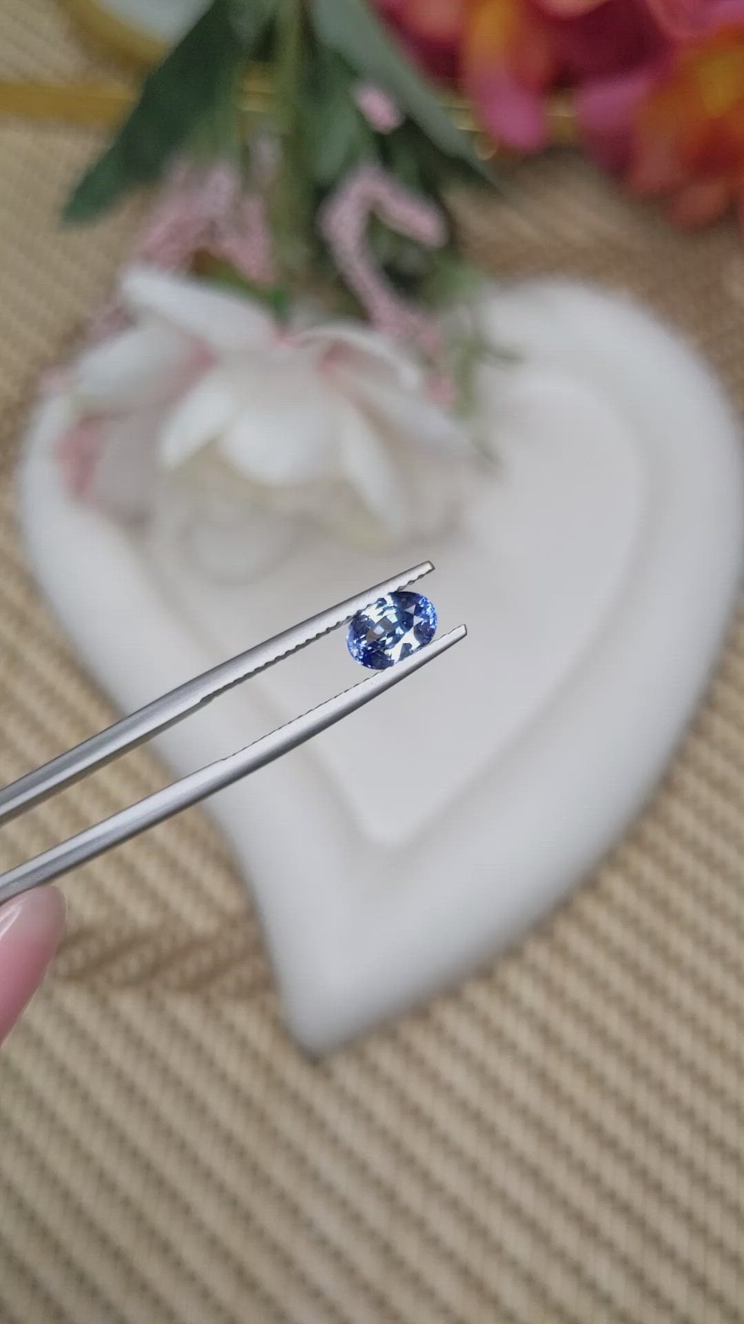 1.15 Ct. Blue Sapphire from Ceylon (Sri Lanka) Size Video