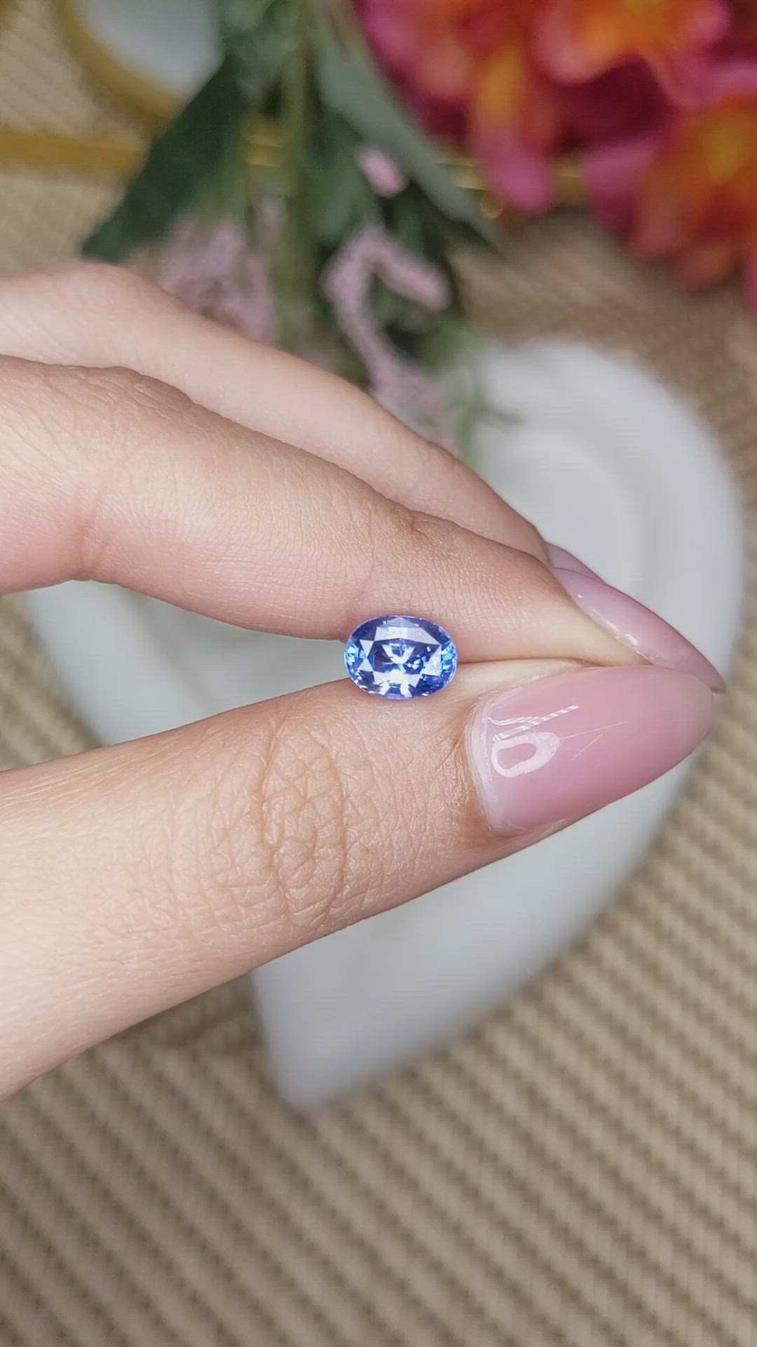 2.00 Ct. Blue Sapphire from Ceylon (Sri Lanka) Size Video