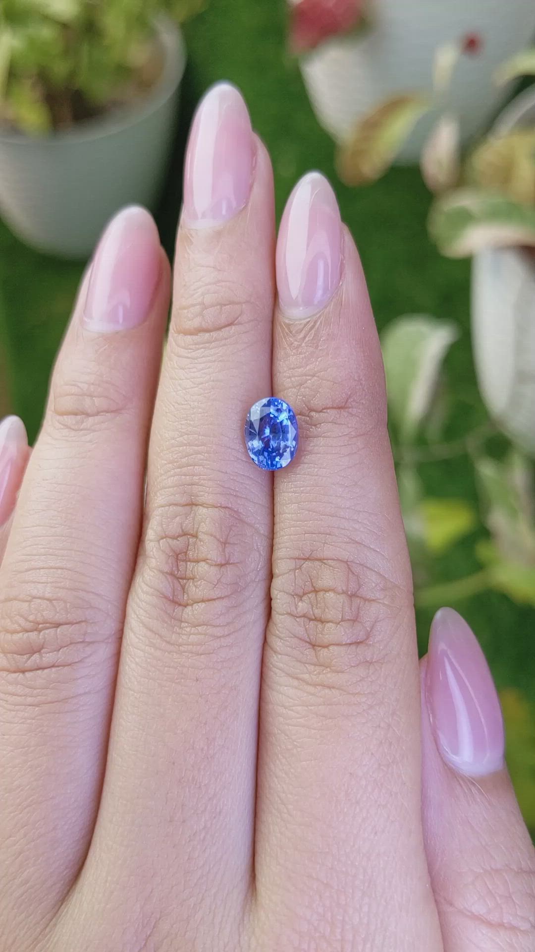 2.00 Ct. Blue Sapphire from Ceylon (Sri Lanka) Size Video