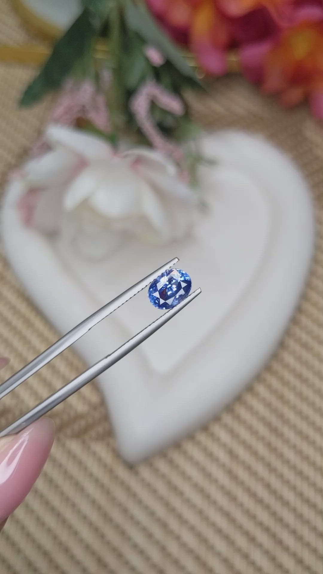 2.00 Ct. Blue Sapphire from Ceylon (Sri Lanka) Size Video