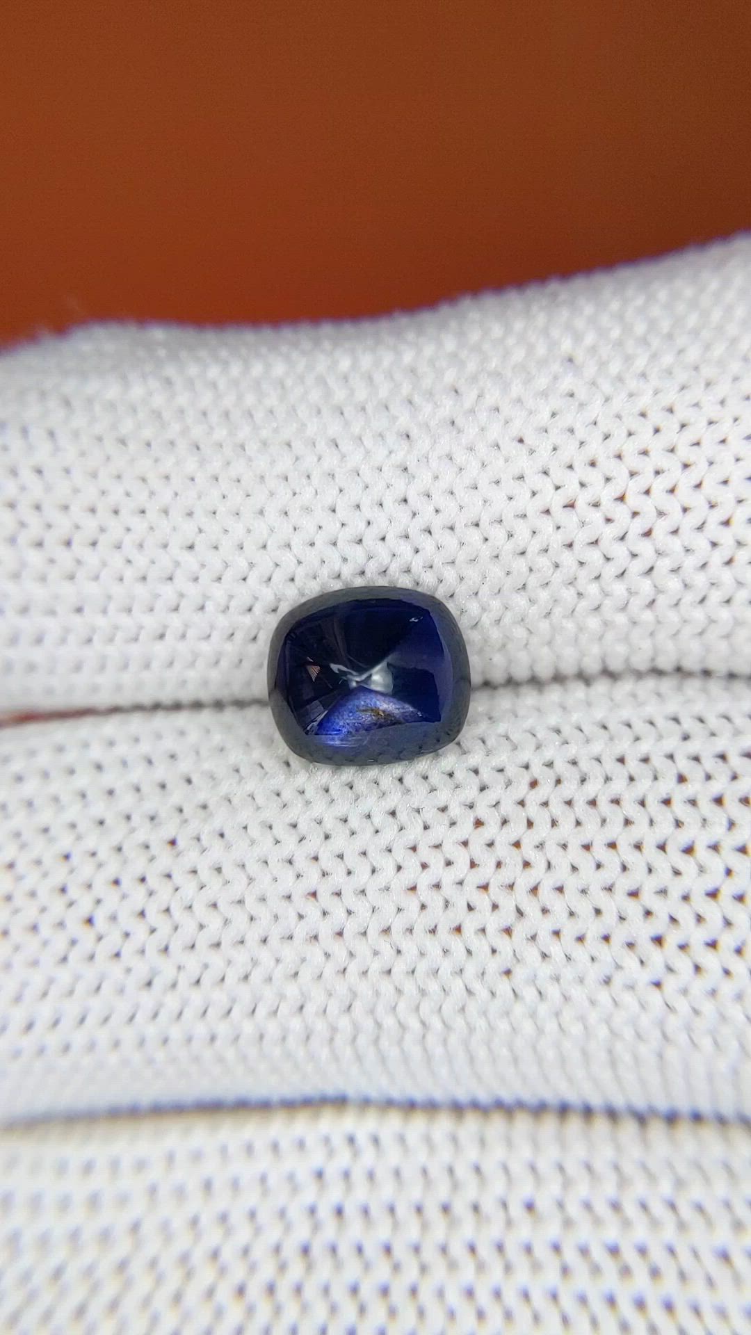 2.39 Ct. Blue Cabochon Sapphire from Ceylon (Sri Lanka) Size Video