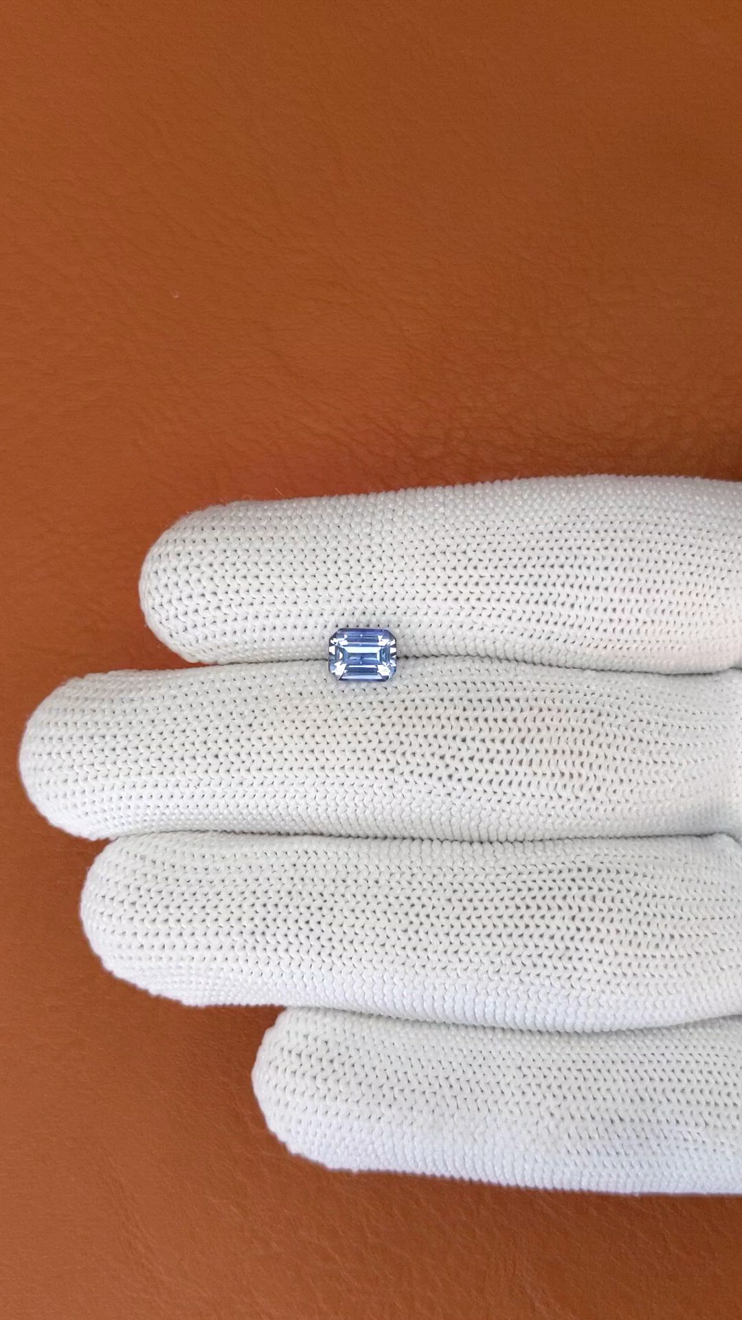 1.22 Ct. Violet Sapphire from Ceylon (Sri Lanka) Size Video