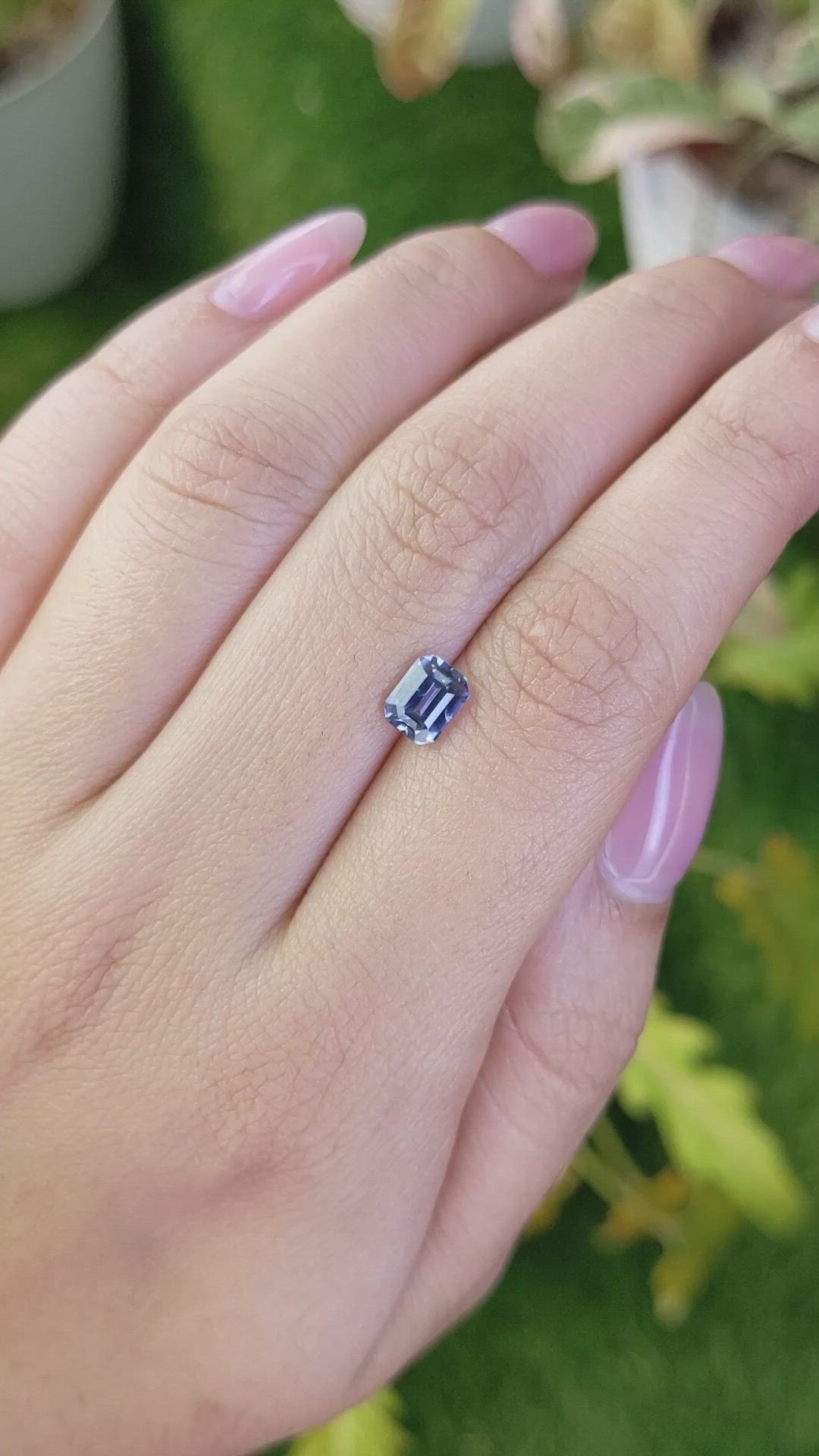 1.22 Ct. Violet Sapphire from Ceylon (Sri Lanka) Size Video