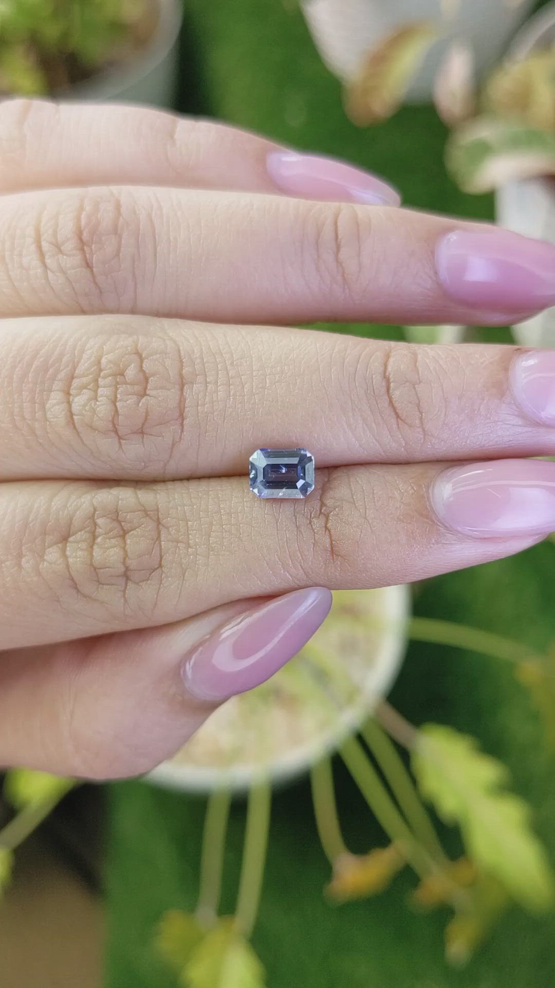 1.22 Ct. Violet Sapphire from Ceylon (Sri Lanka) Size Video