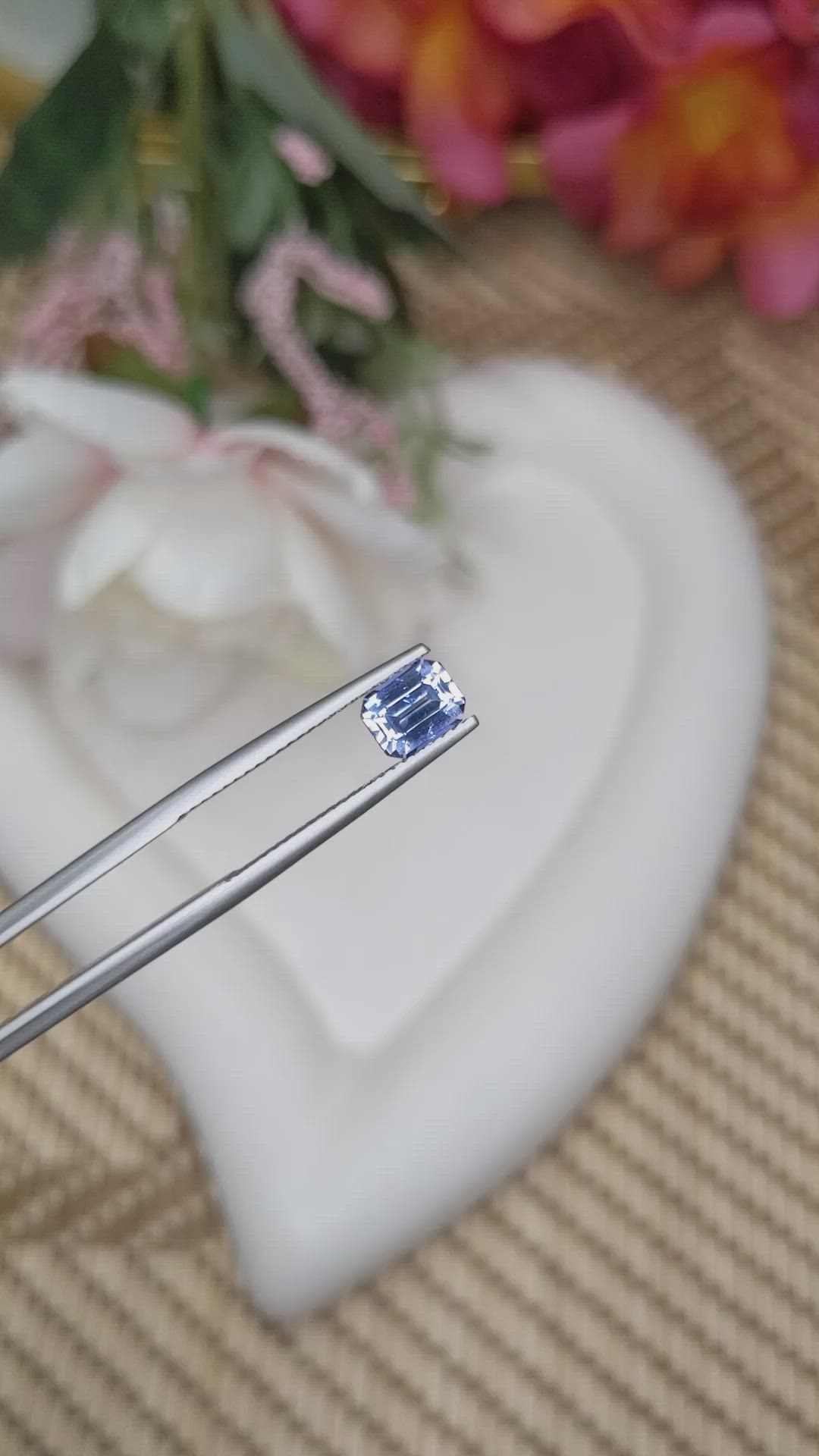 1.22 Ct. Violet Sapphire from Ceylon (Sri Lanka) Size Video